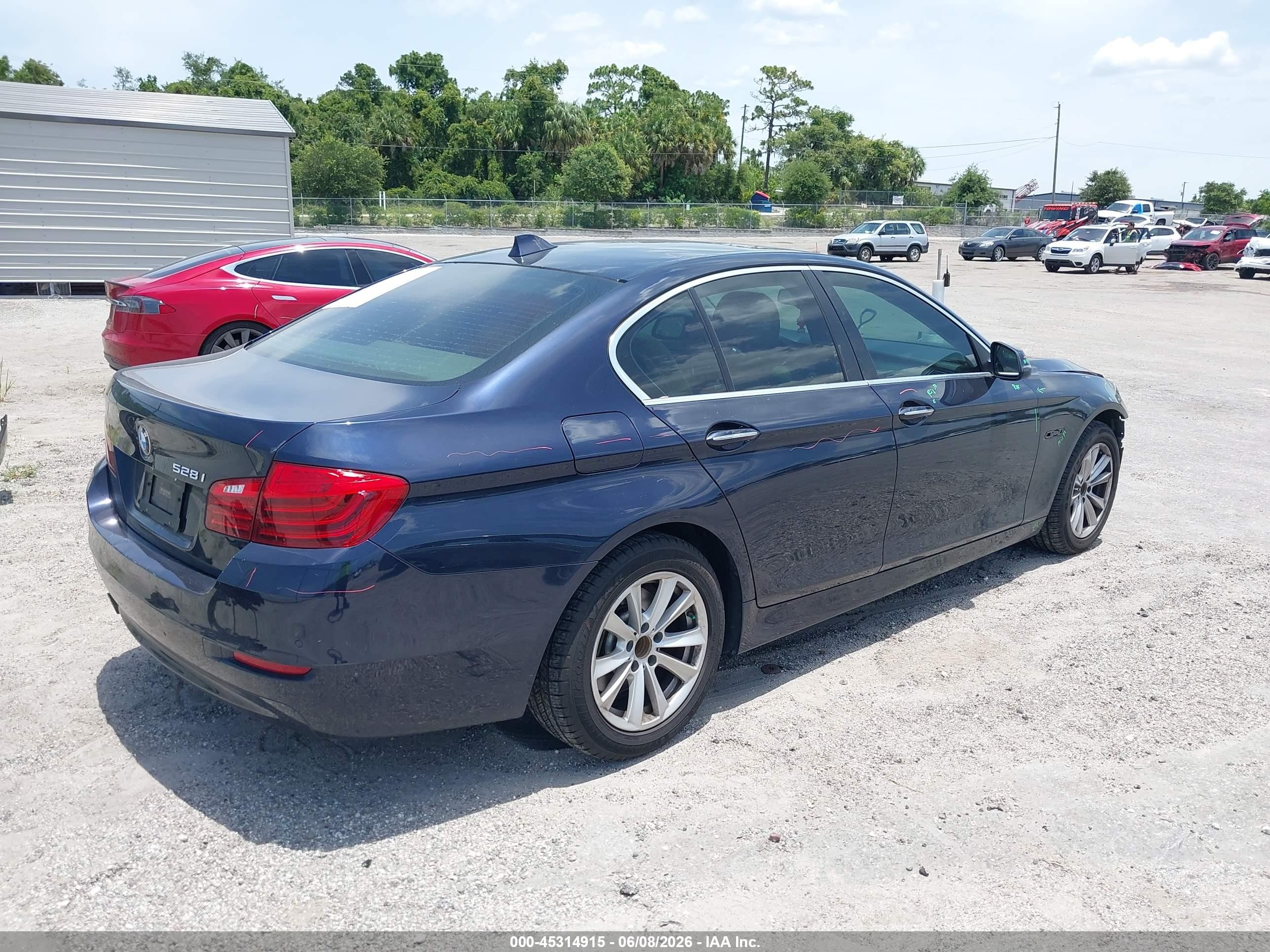 2015 Bmw 528i   Dark Blue vin: WBA5A5C59FD517822