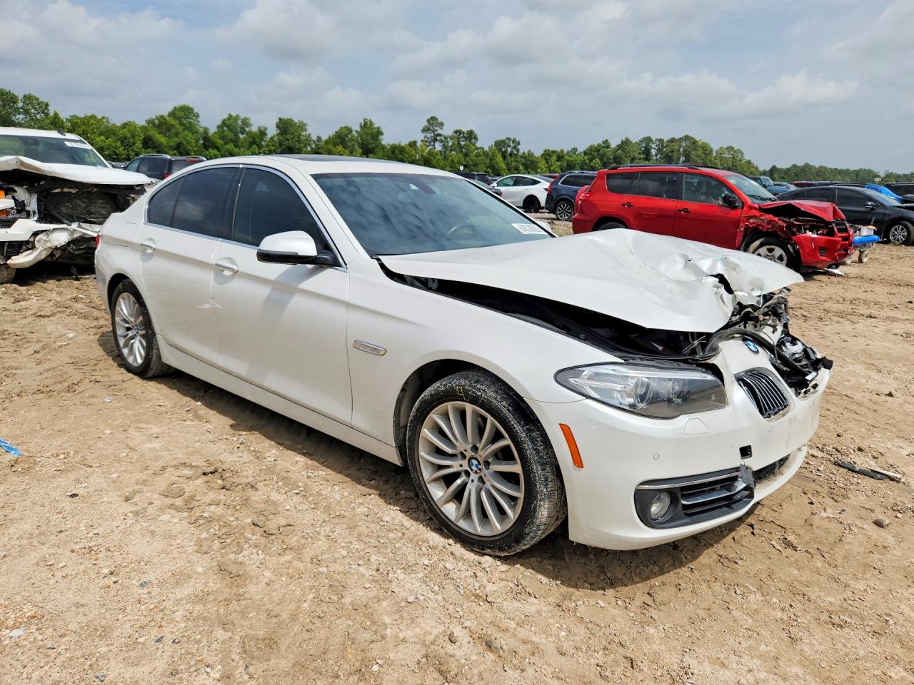 2015 Bmw 528 I White vin: WBA5A5C59FD519778