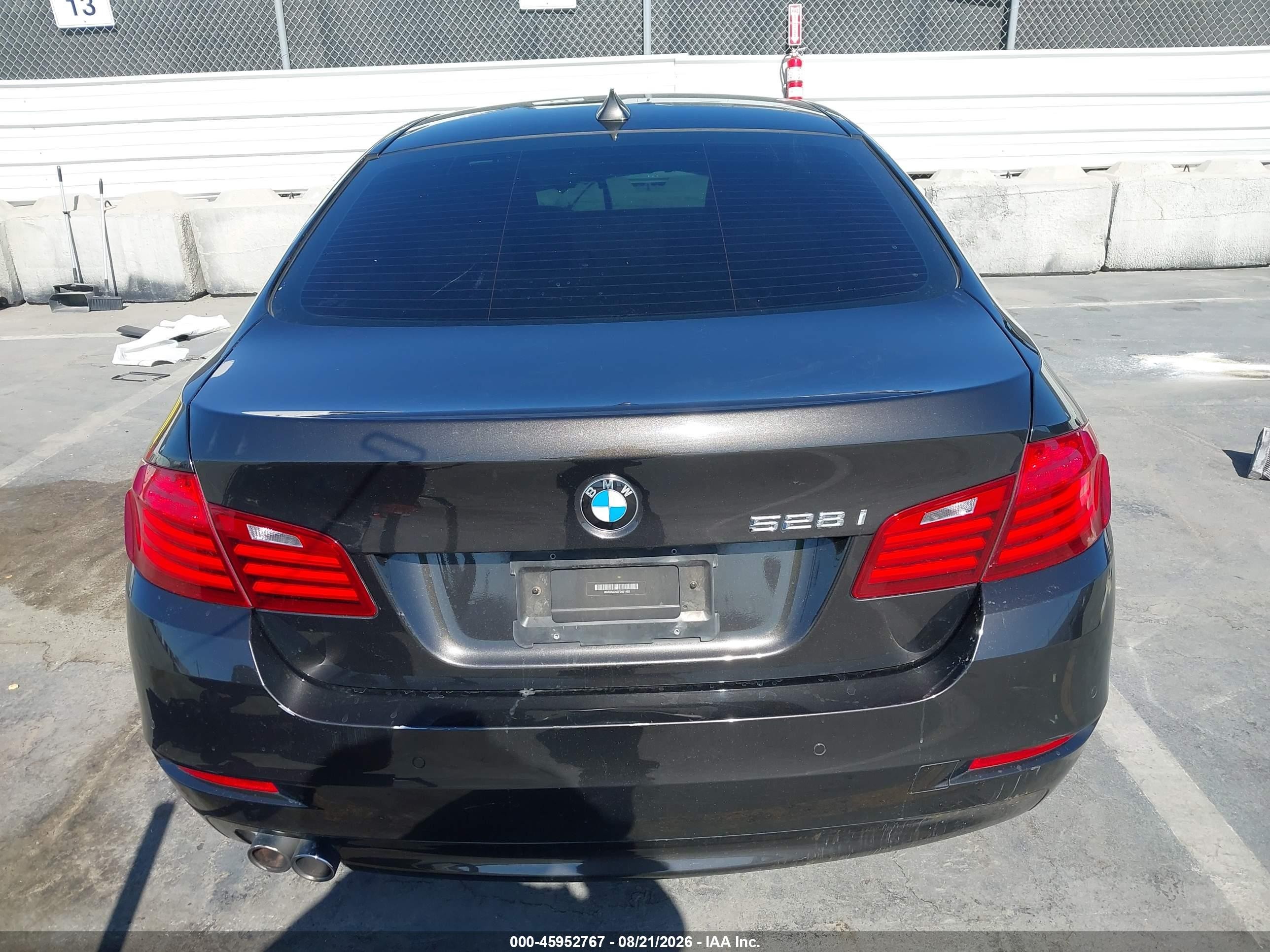 2015 Bmw 528i   Black vin: WBA5A5C59FD521465
