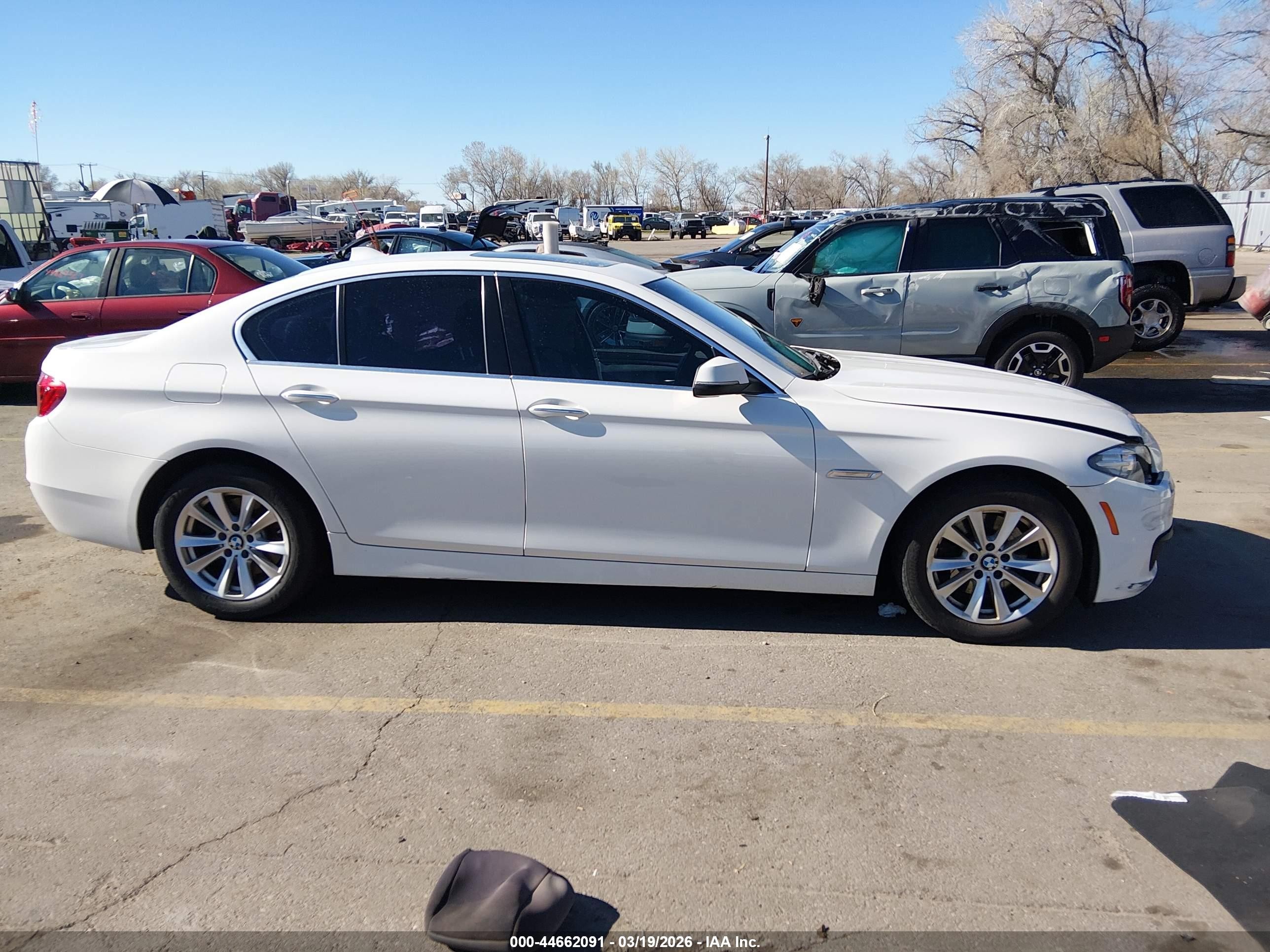 2015 Bmw 528i   White vin: WBA5A5C5XFD513603