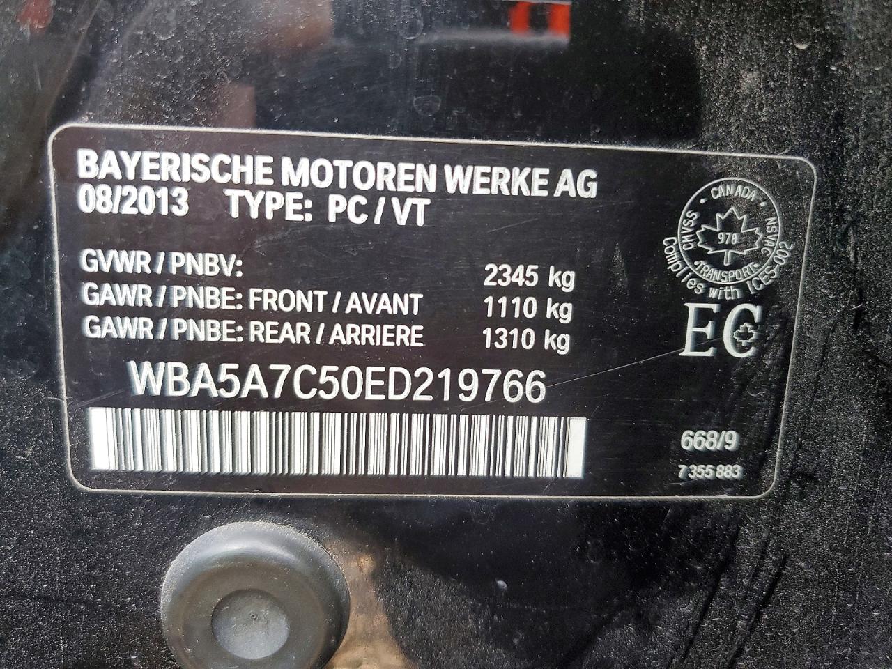 2014 Bmw 528 Xi Black vin: WBA5A7C50ED219766