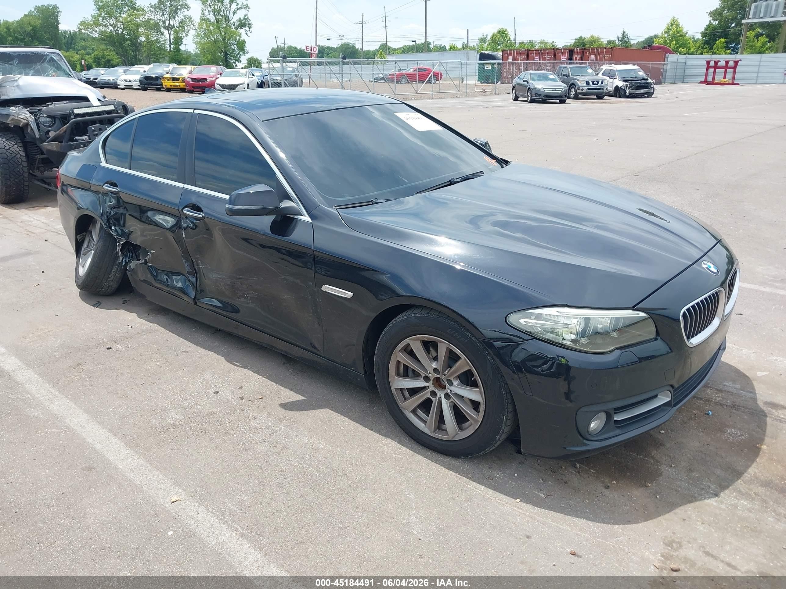 2015 Bmw 528i Xdrive Black vin: WBA5A7C50FD622101