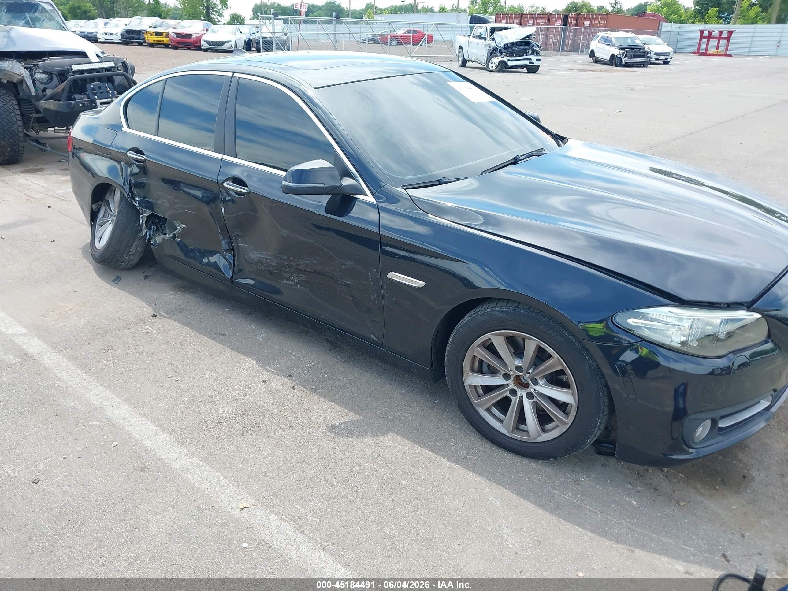 2015 Bmw 528i Xdrive Black vin: WBA5A7C50FD622101
