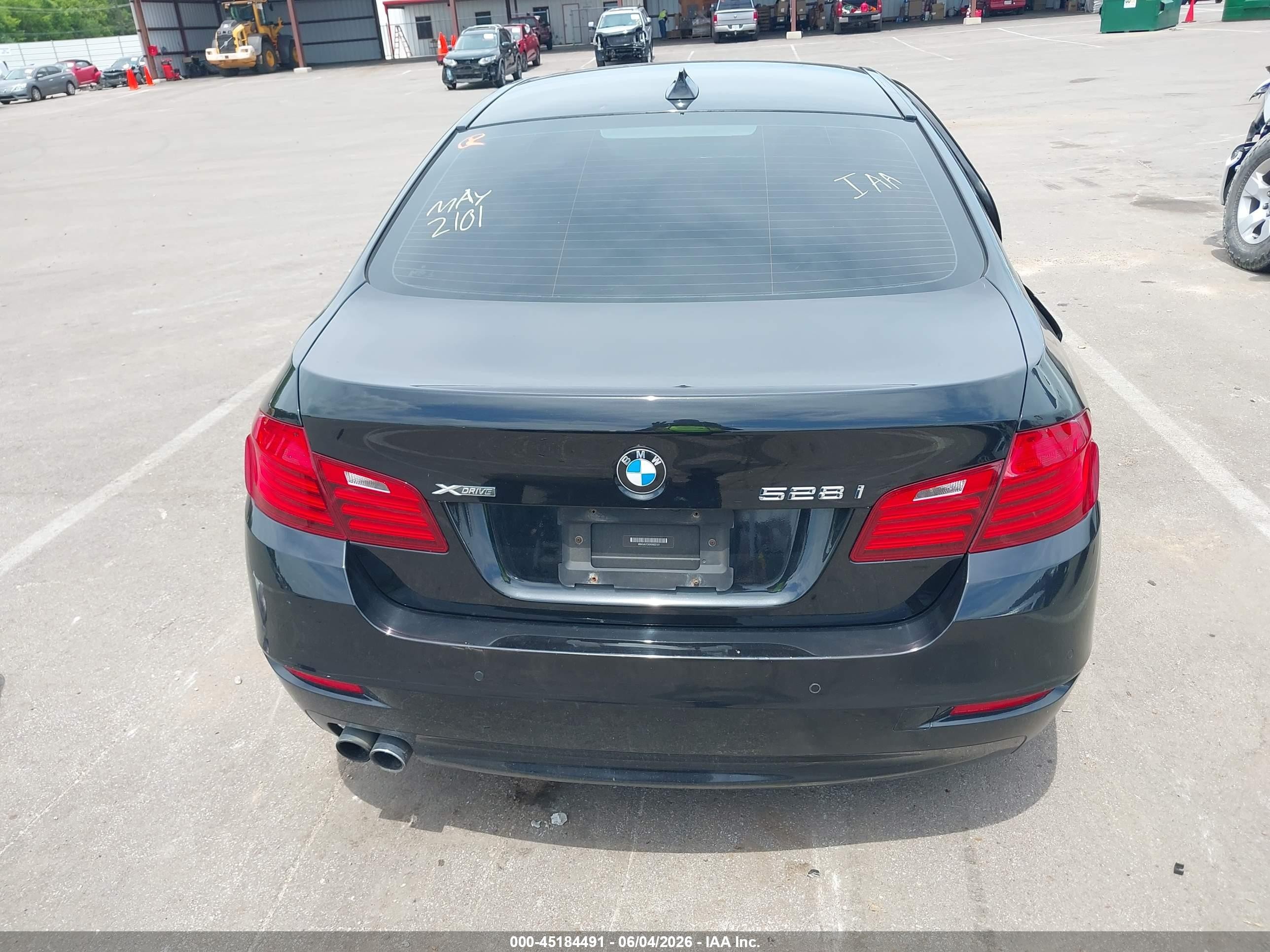 2015 Bmw 528i Xdrive Black vin: WBA5A7C50FD622101