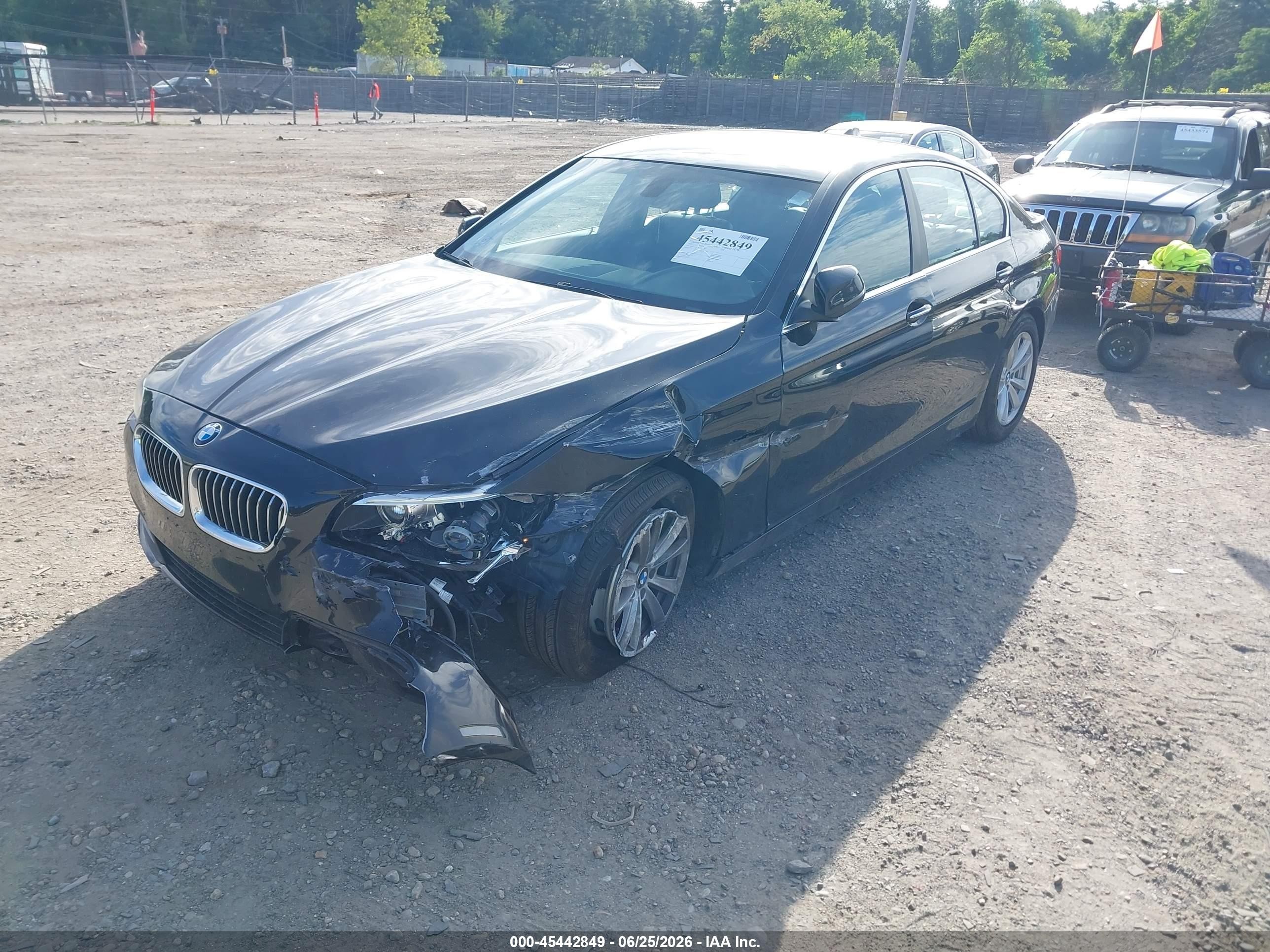 2015 Bmw 528i Xdrive Black vin: WBA5A7C50FD627704