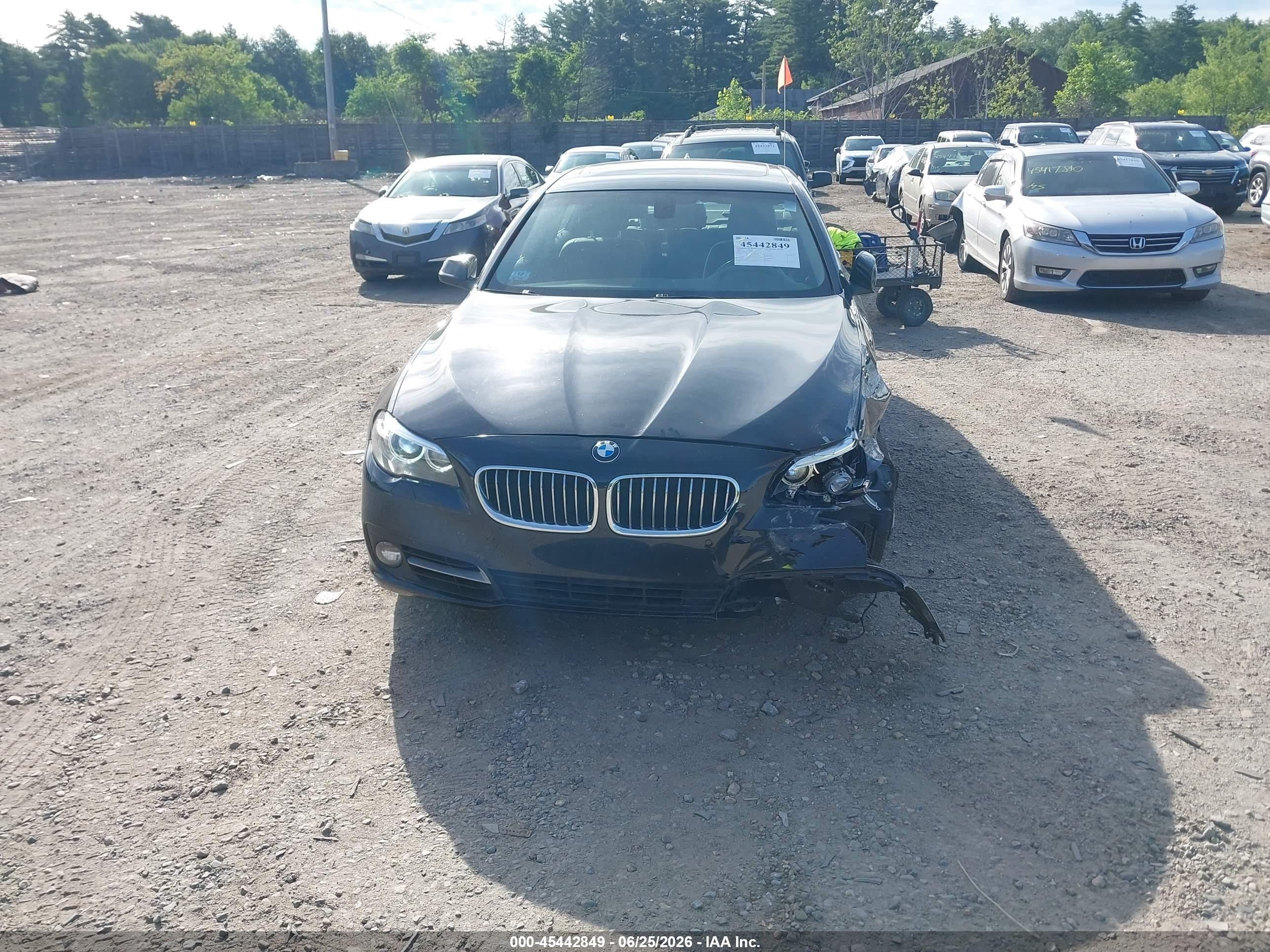 2015 Bmw 528i Xdrive Black vin: WBA5A7C50FD627704