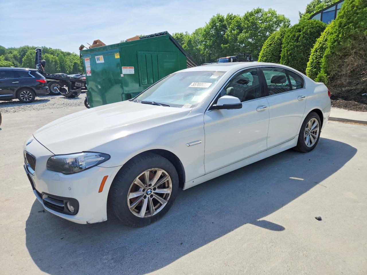 2015 Bmw 528 Xi White vin: WBA5A7C51FD621491