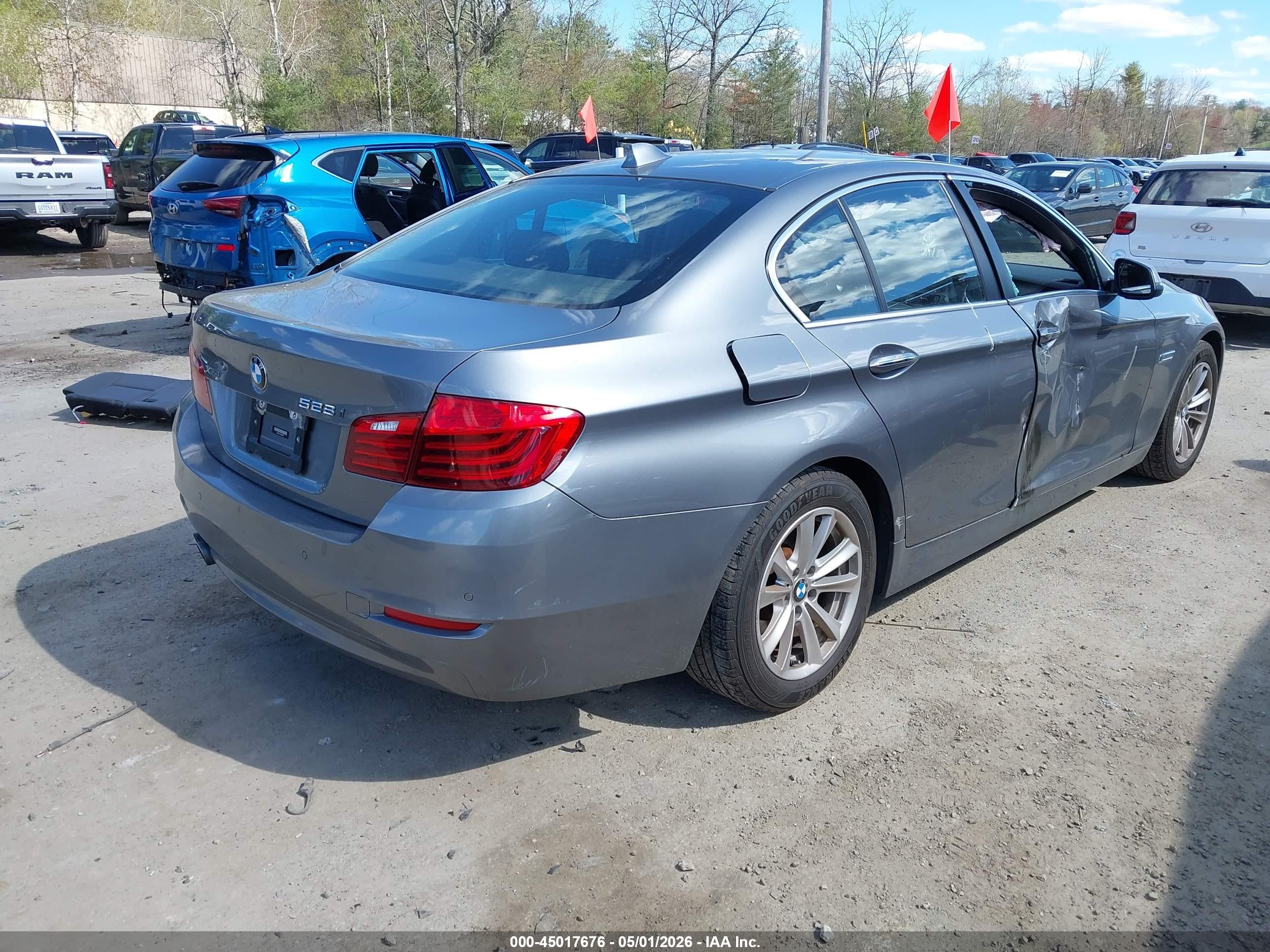 2015 Bmw 528i Xdrive Gray vin: WBA5A7C51FD624407