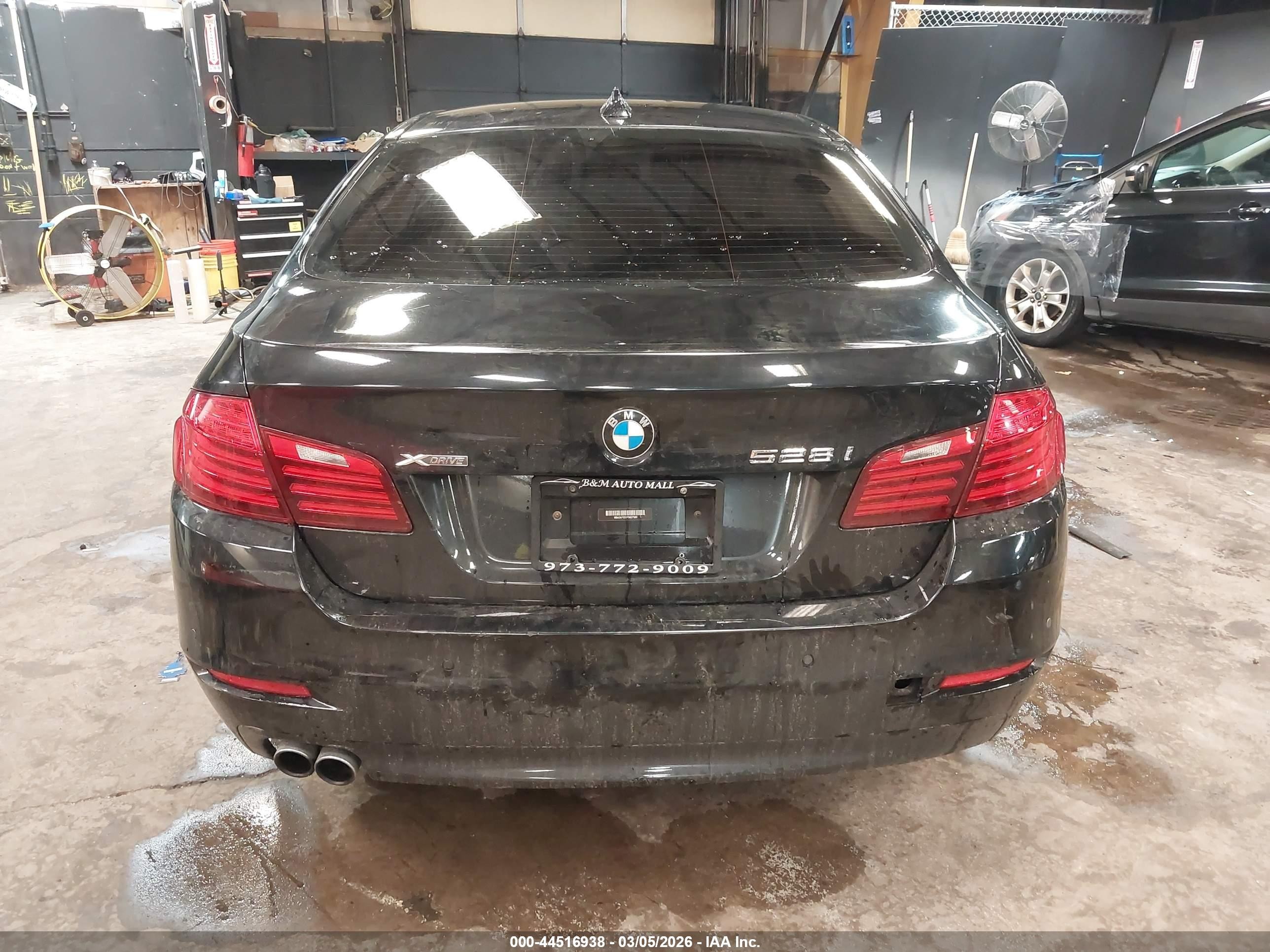 2015 Bmw 528i Xdrive Black vin: WBA5A7C51FD627565