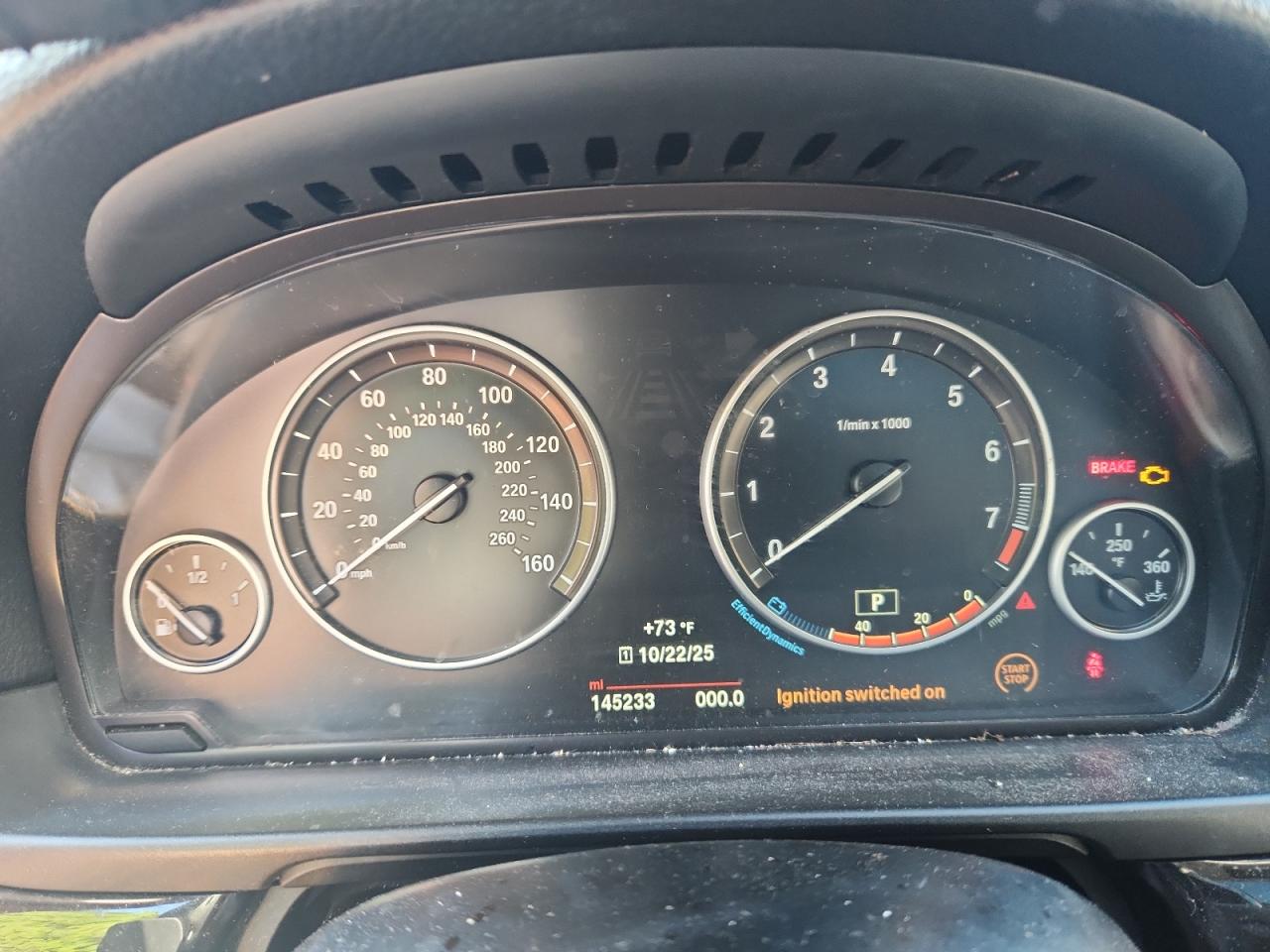 2015 Bmw 528 Xi Black vin: WBA5A7C51FD628148 Damage: Warning Light - Engine, On, Unacceptable