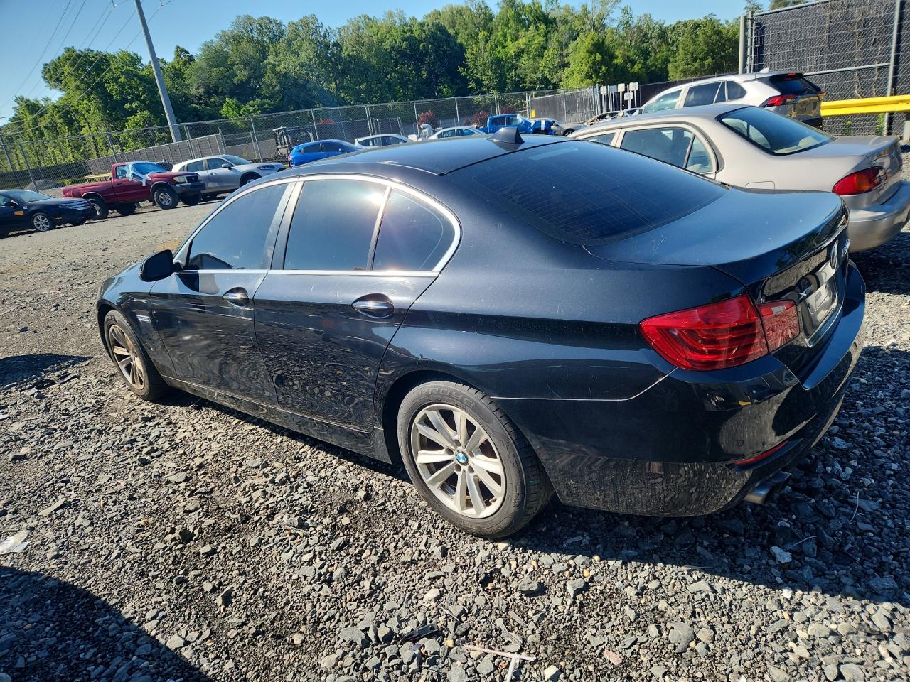 2015 Bmw 528 Xi Black vin: WBA5A7C51FD628148 Damage: Left Rear Door, Heavy Scratch, 2 To 3 Inches