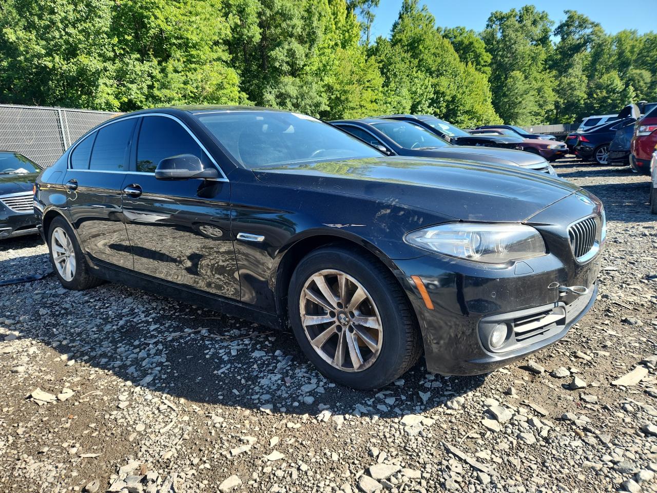 2015 Bmw 528 Xi Black vin: WBA5A7C51FD628148 Damage: Right Front Fender, Heavy Scratch, 4 To 5 Inches