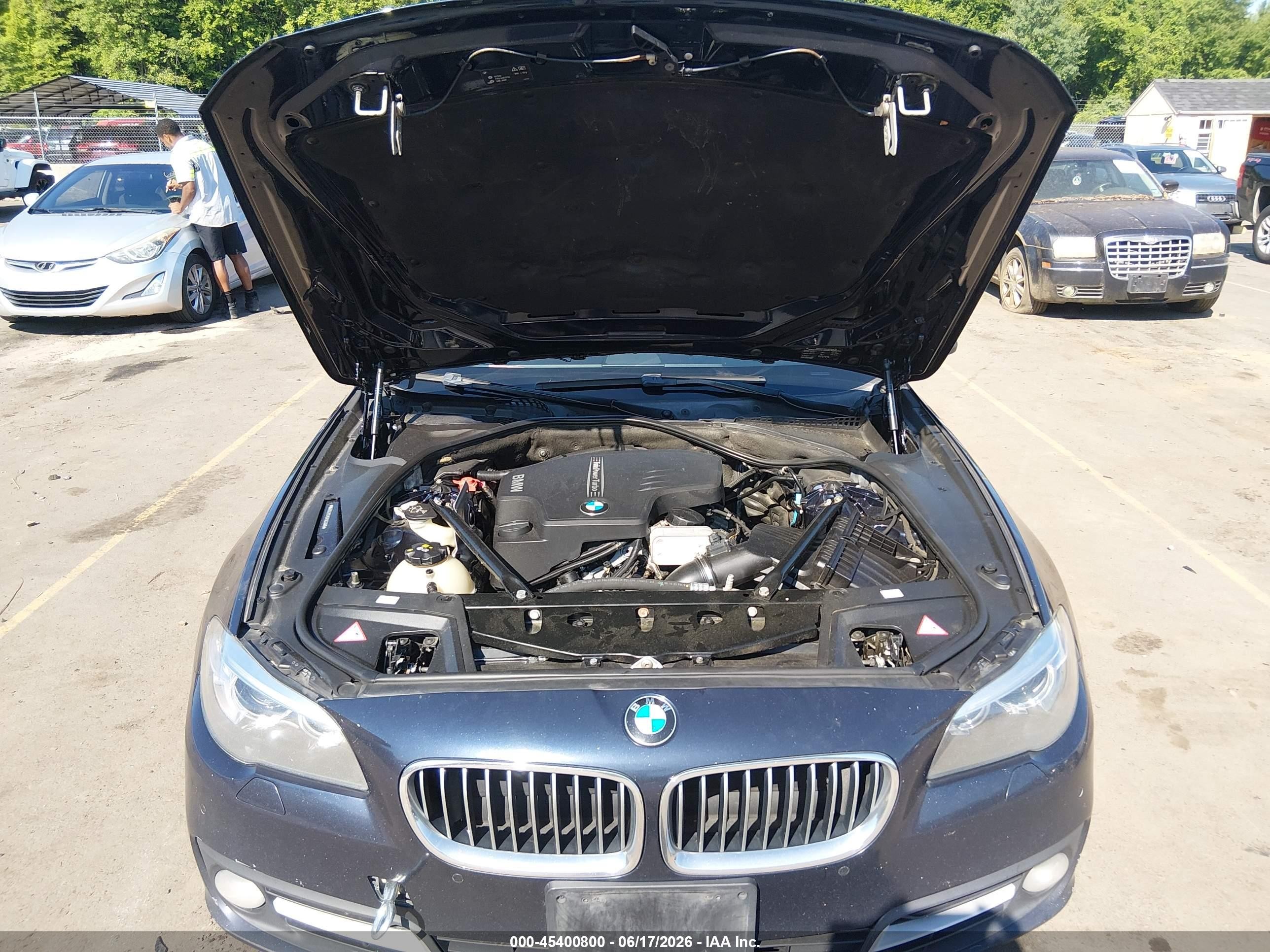 2015 Bmw 528i Xdrive Black vin: WBA5A7C51FG143765