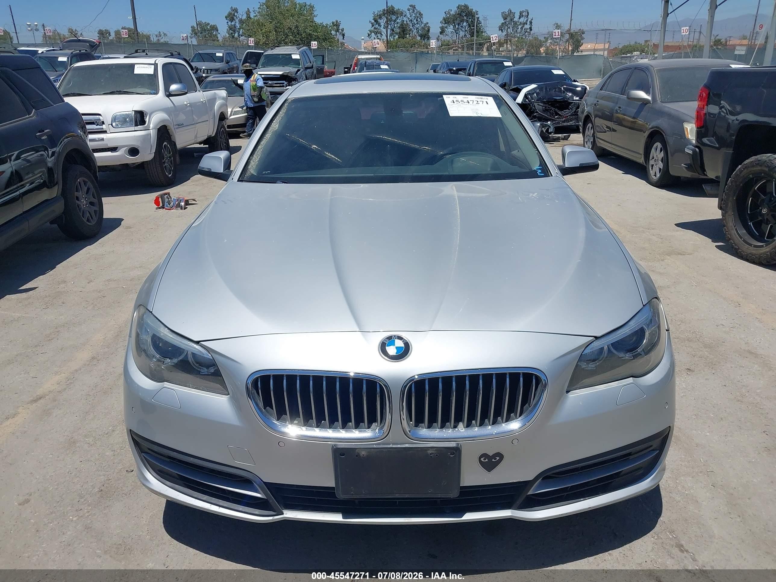 2014 Bmw 528i Xdrive Серебряный vin: WBA5A7C52ED219591