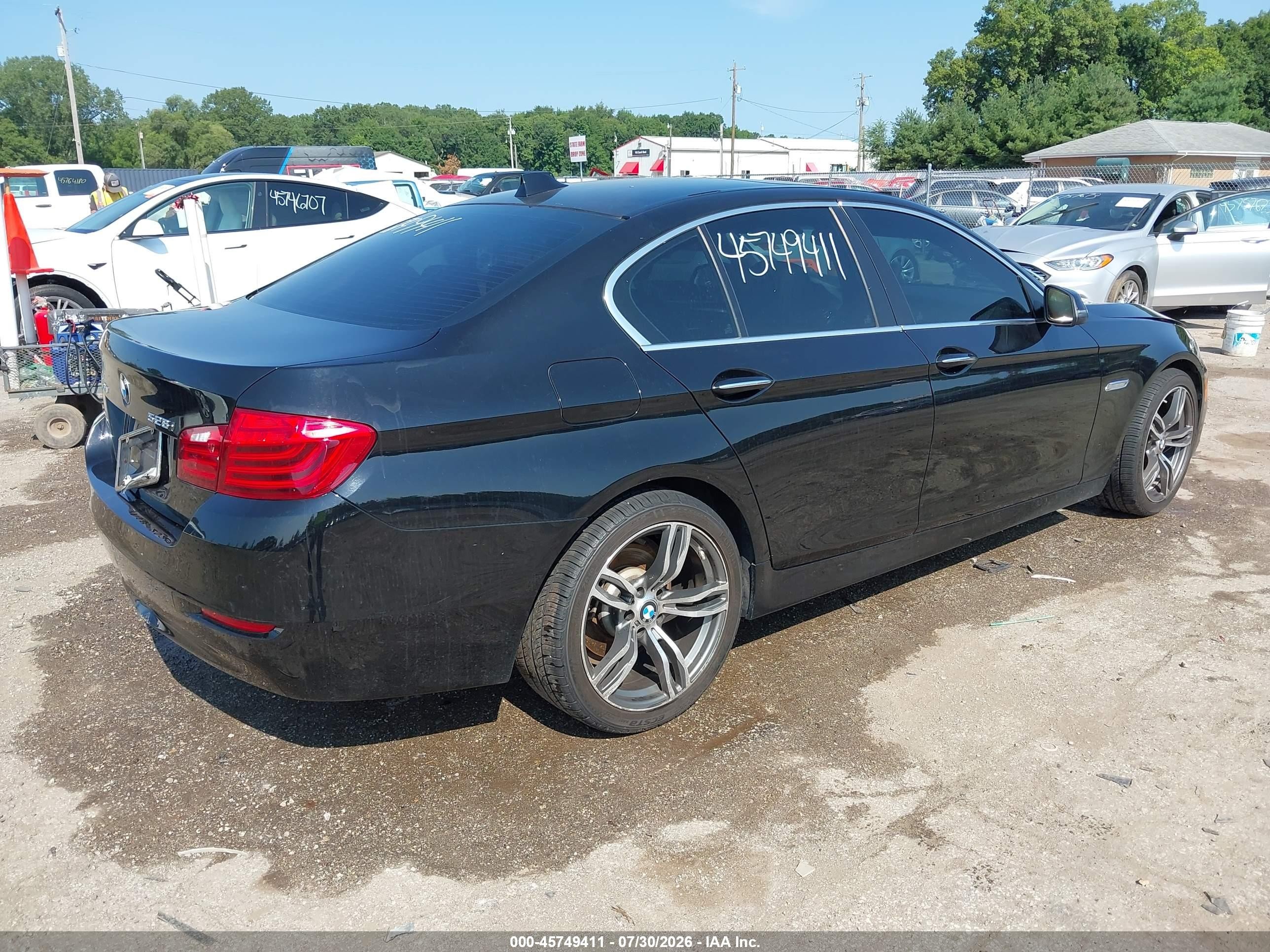 2014 Bmw 528i Xdrive Black vin: WBA5A7C52ED613382
