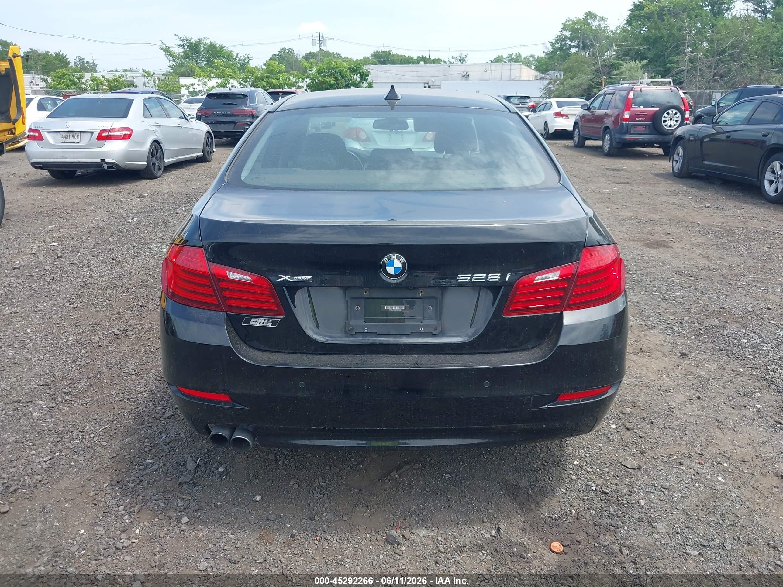 2015 Bmw 528i Xdrive Black vin: WBA5A7C52FD627266