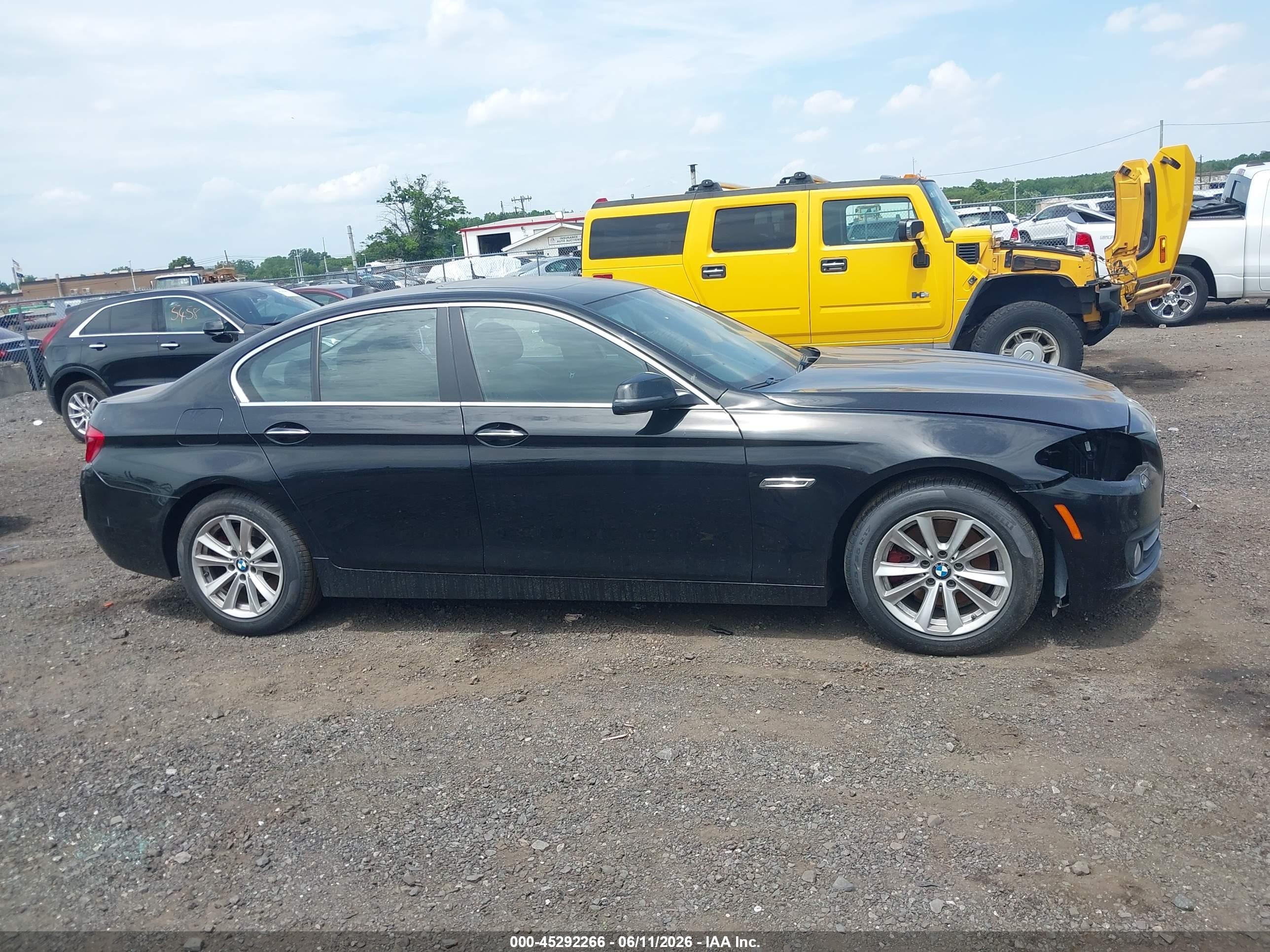 2015 Bmw 528i Xdrive Black vin: WBA5A7C52FD627266