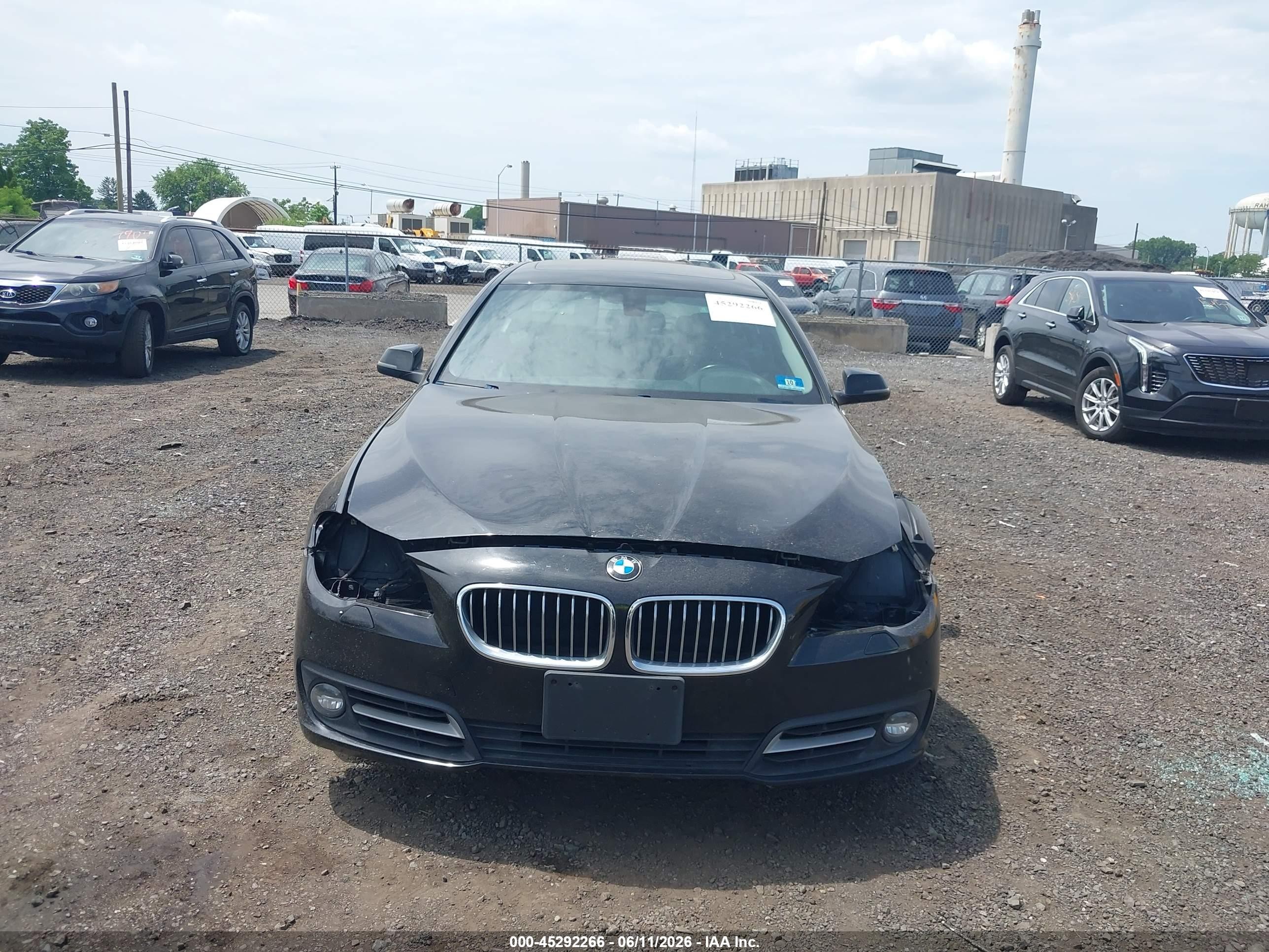 2015 Bmw 528i Xdrive Black vin: WBA5A7C52FD627266