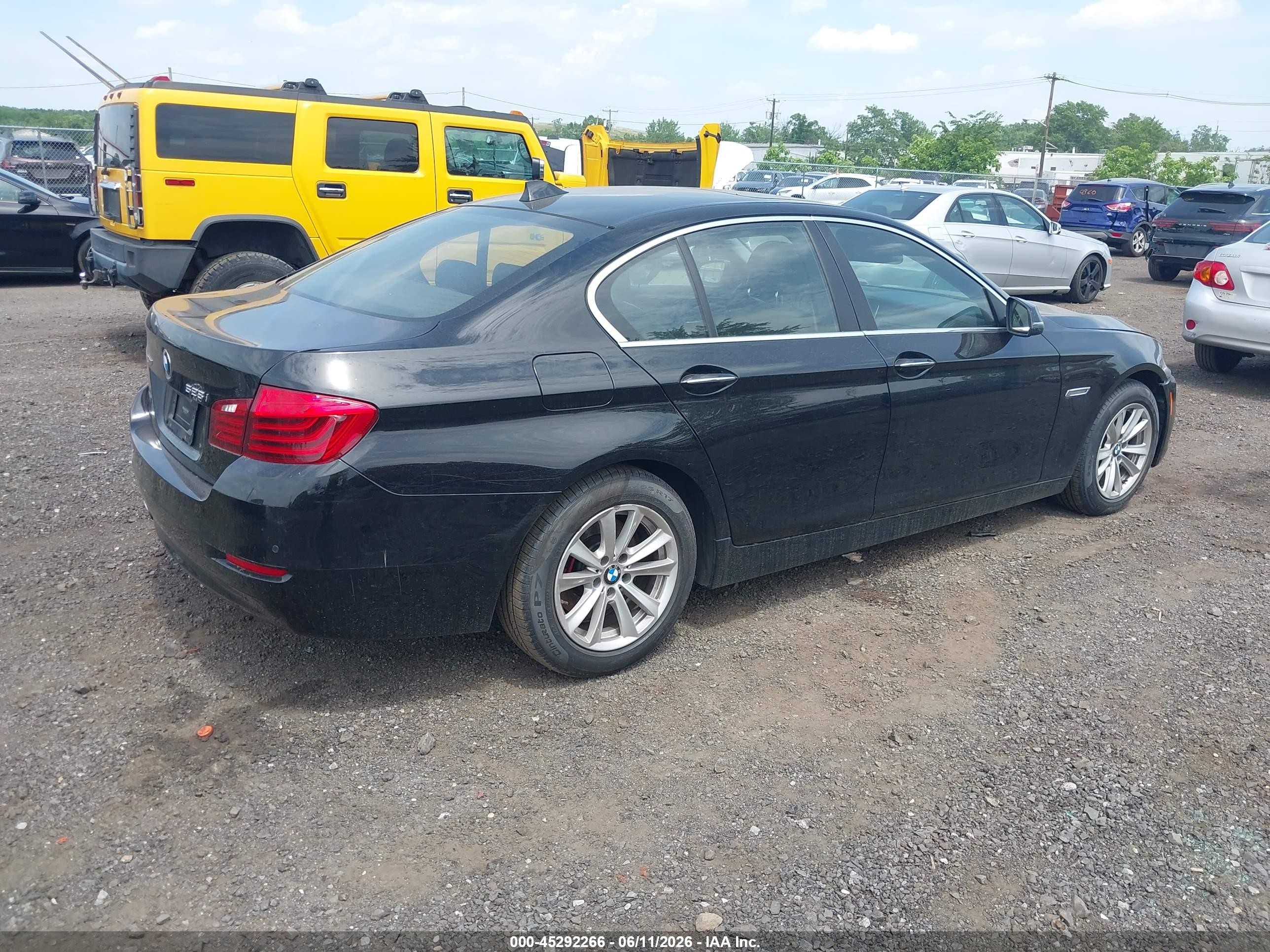 2015 Bmw 528i Xdrive Black vin: WBA5A7C52FD627266