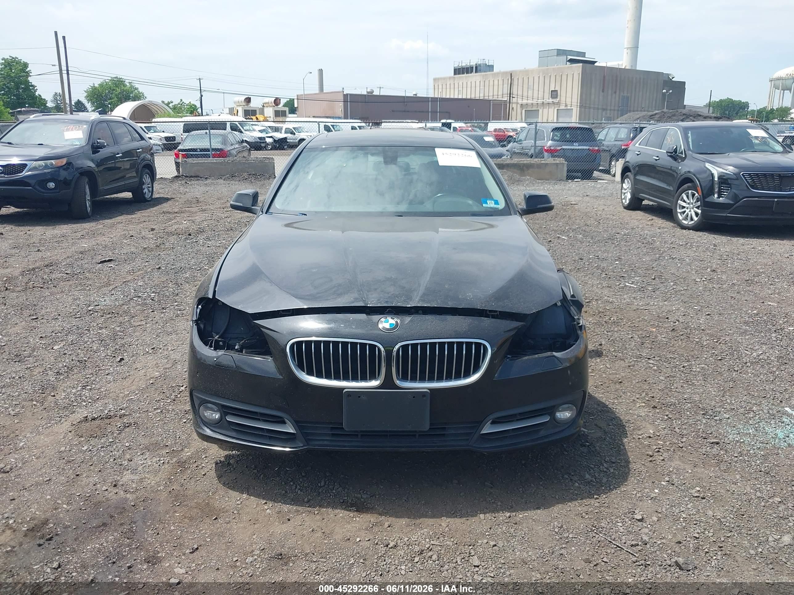 2015 Bmw 528i Xdrive Black vin: WBA5A7C52FD627266