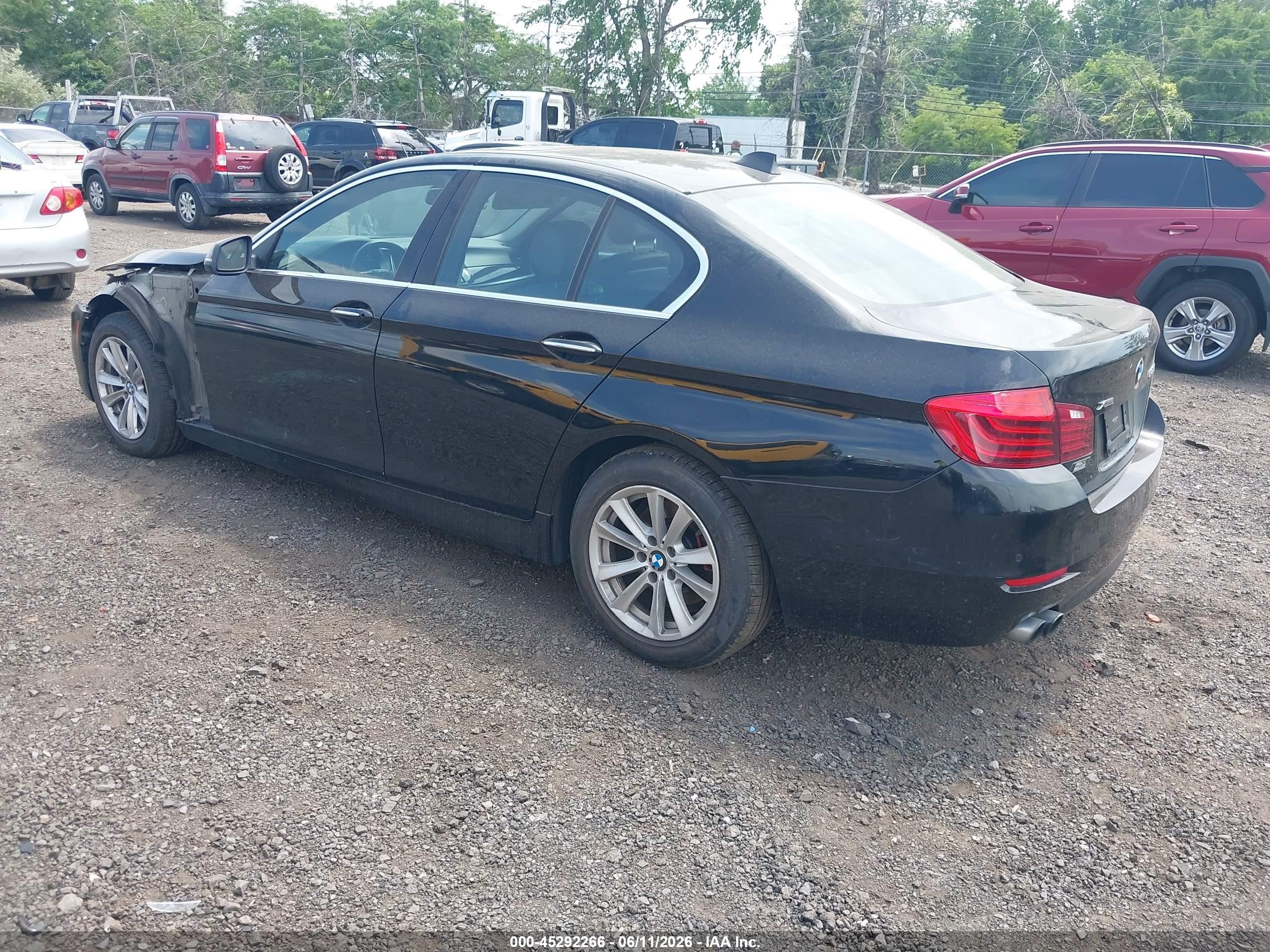 2015 Bmw 528i Xdrive Black vin: WBA5A7C52FD627266
