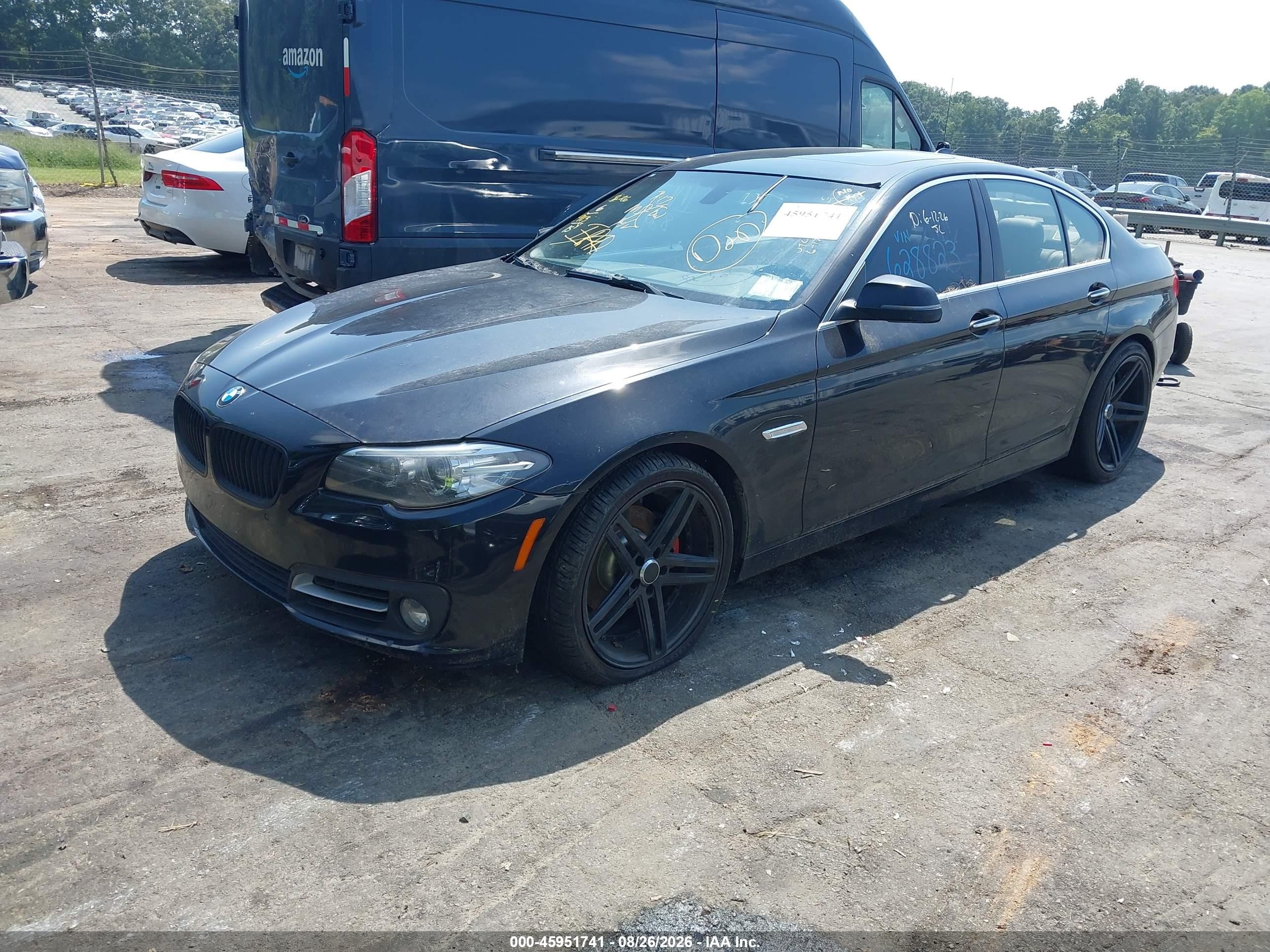 2015 Bmw 528i Xdrive Black vin: WBA5A7C52FD628823
