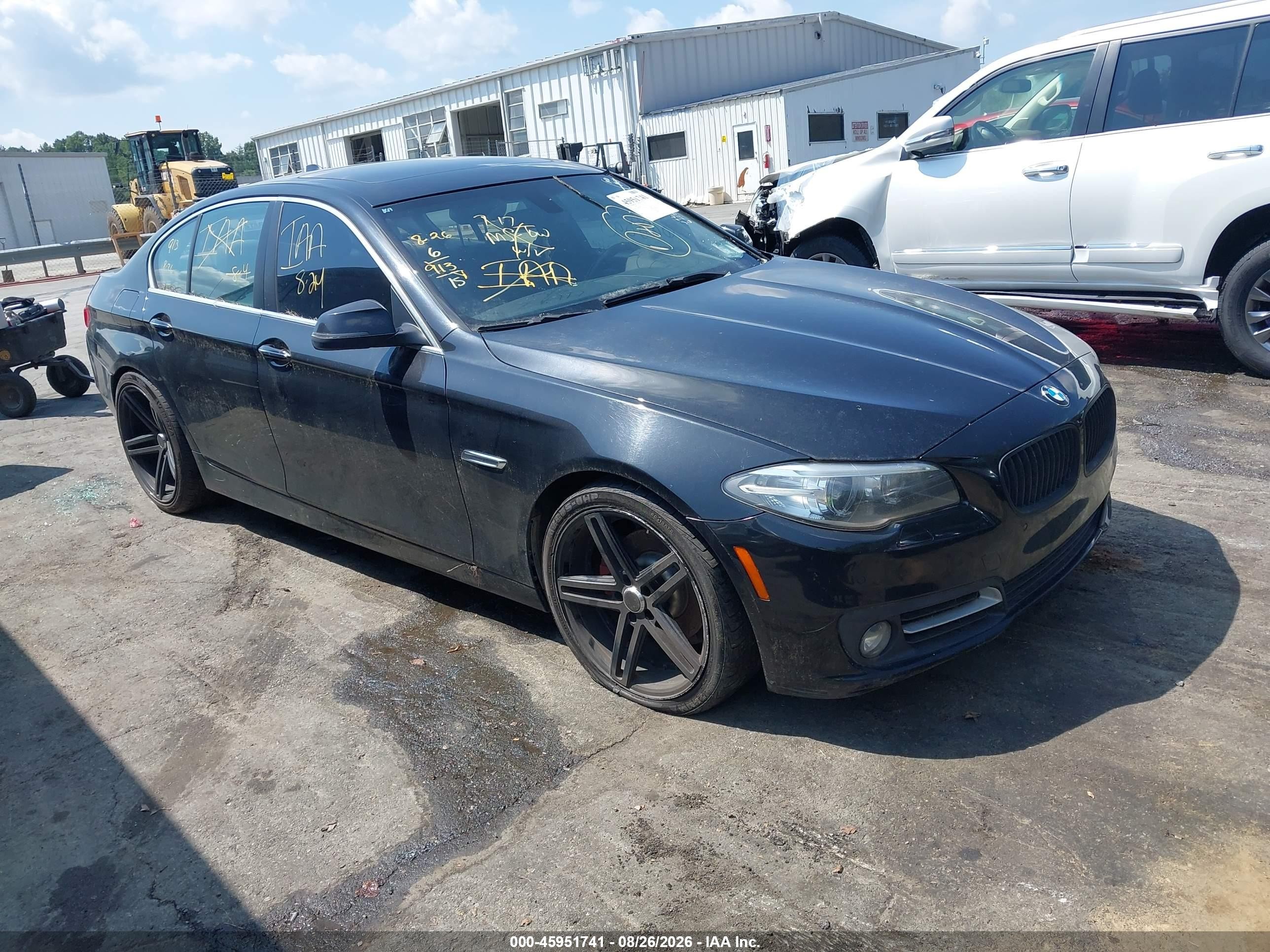 2015 Bmw 528i Xdrive Black vin: WBA5A7C52FD628823
