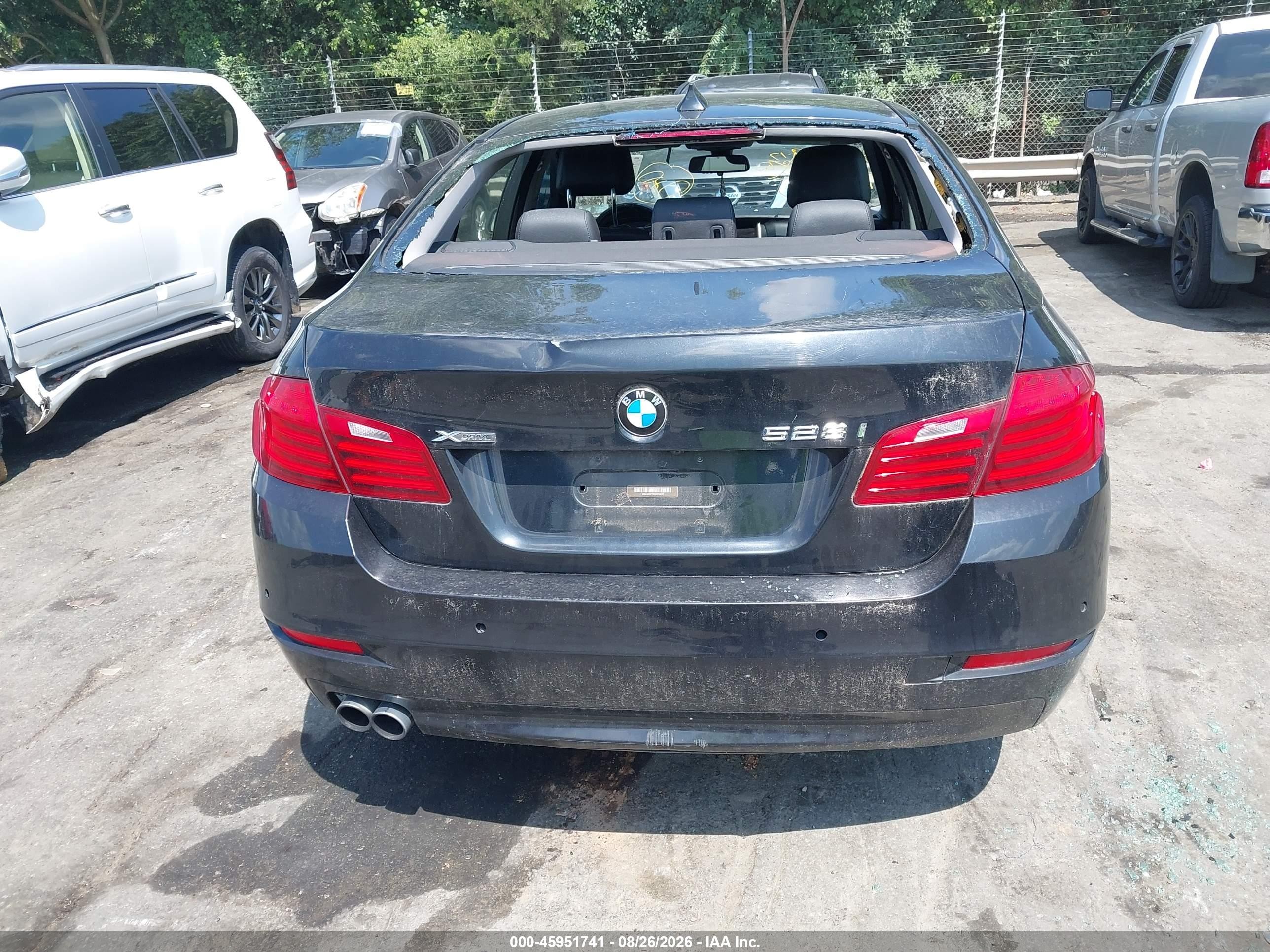 2015 Bmw 528i Xdrive Black vin: WBA5A7C52FD628823