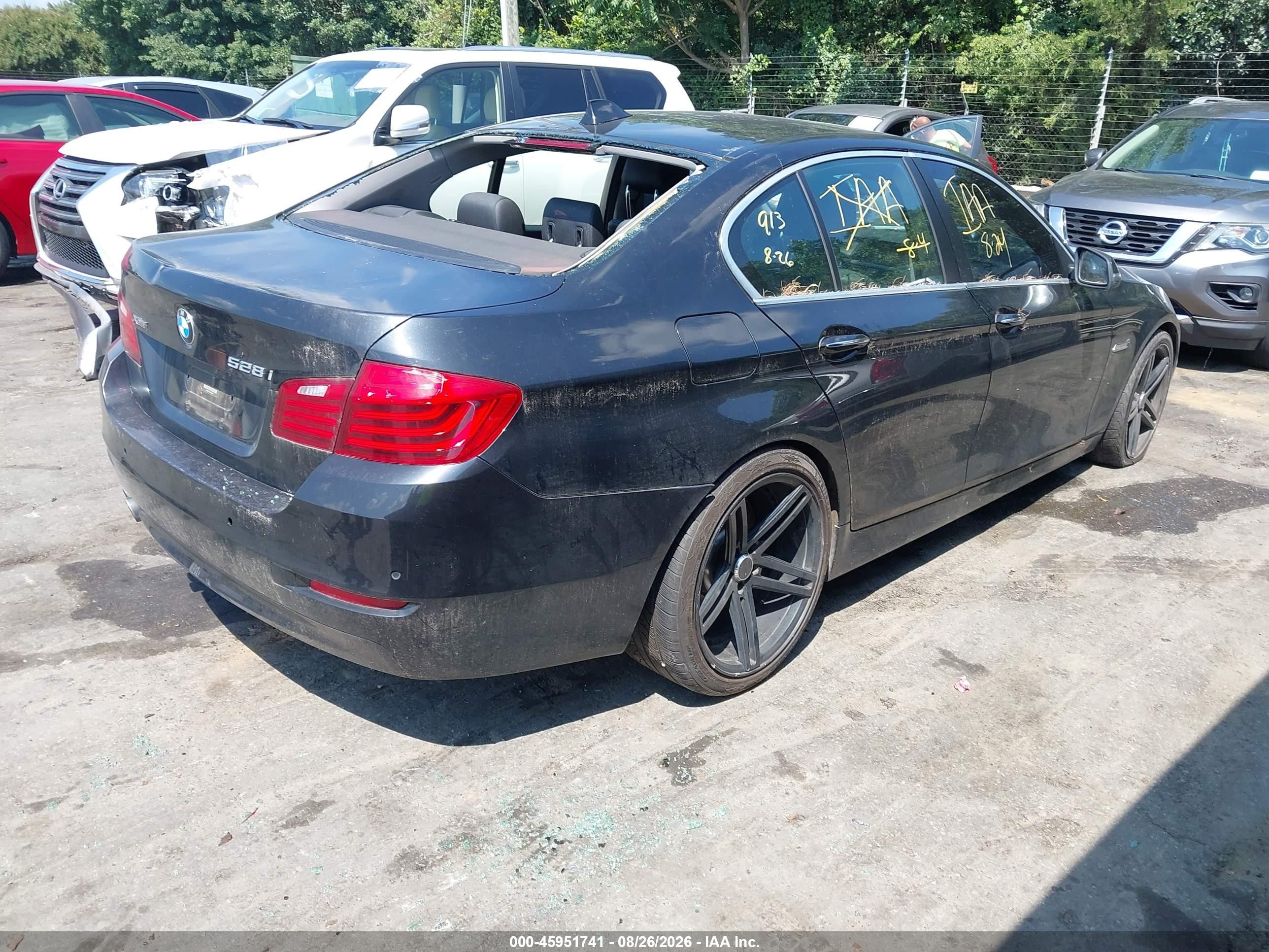 2015 Bmw 528i Xdrive Black vin: WBA5A7C52FD628823