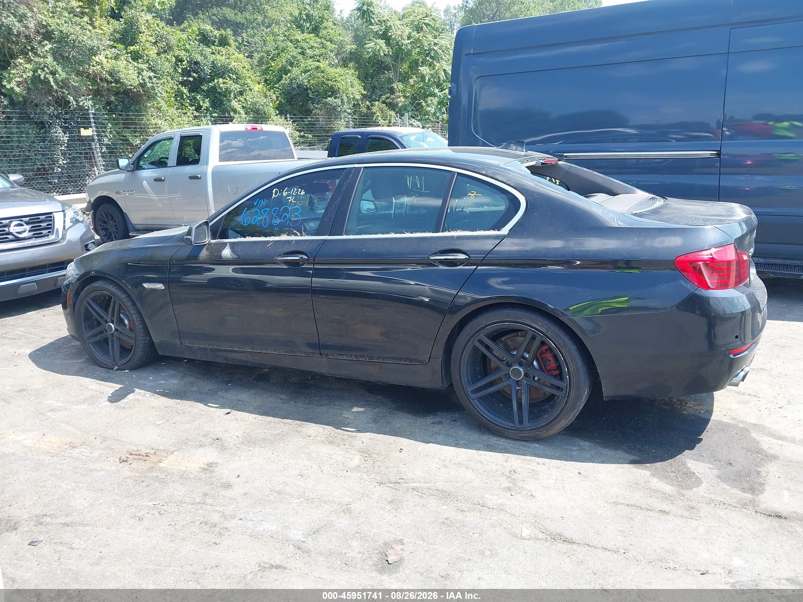 2015 Bmw 528i Xdrive Black vin: WBA5A7C52FD628823