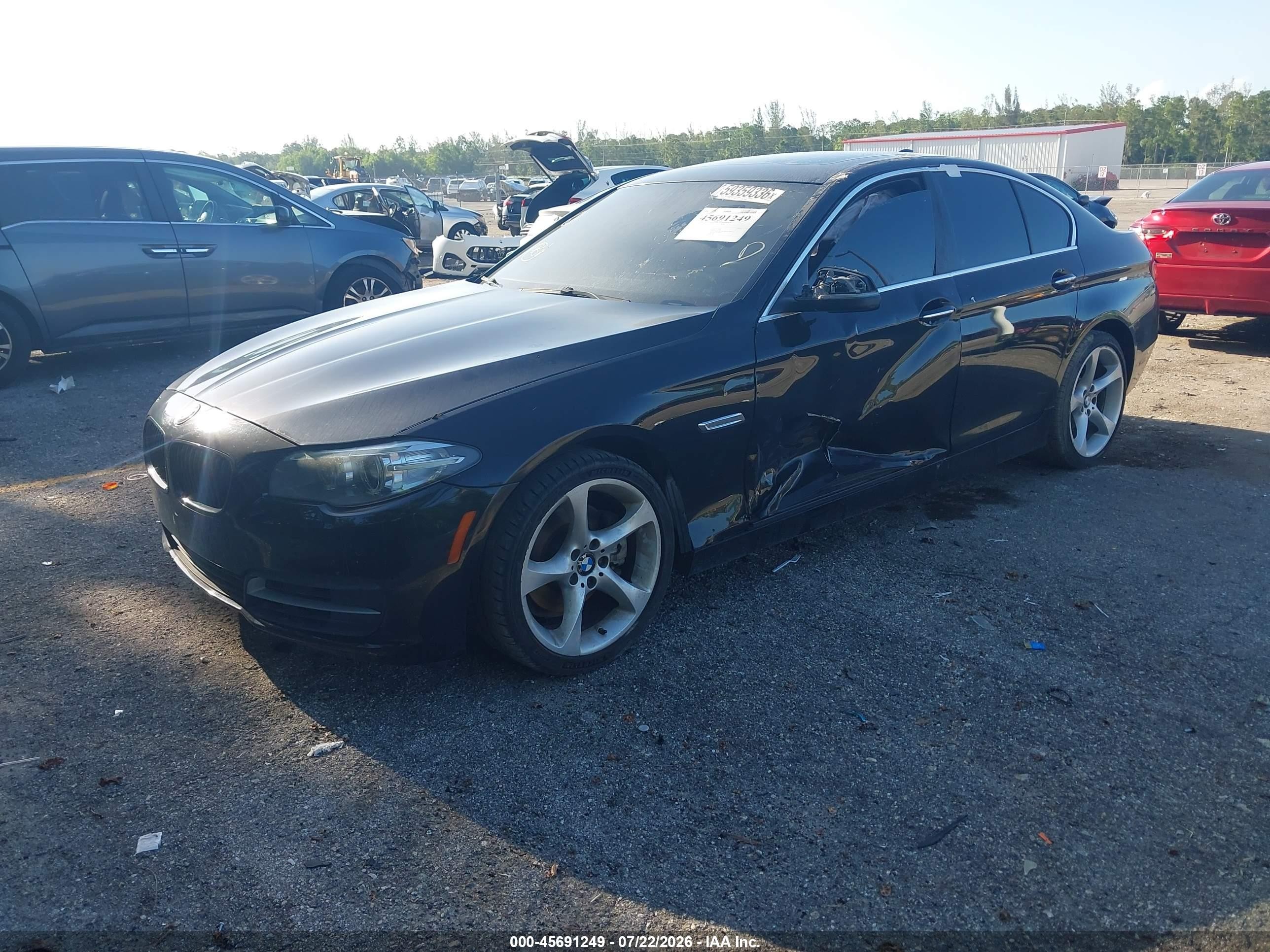 2014 Bmw 528i Xdrive Black vin: WBA5A7C53ED613908