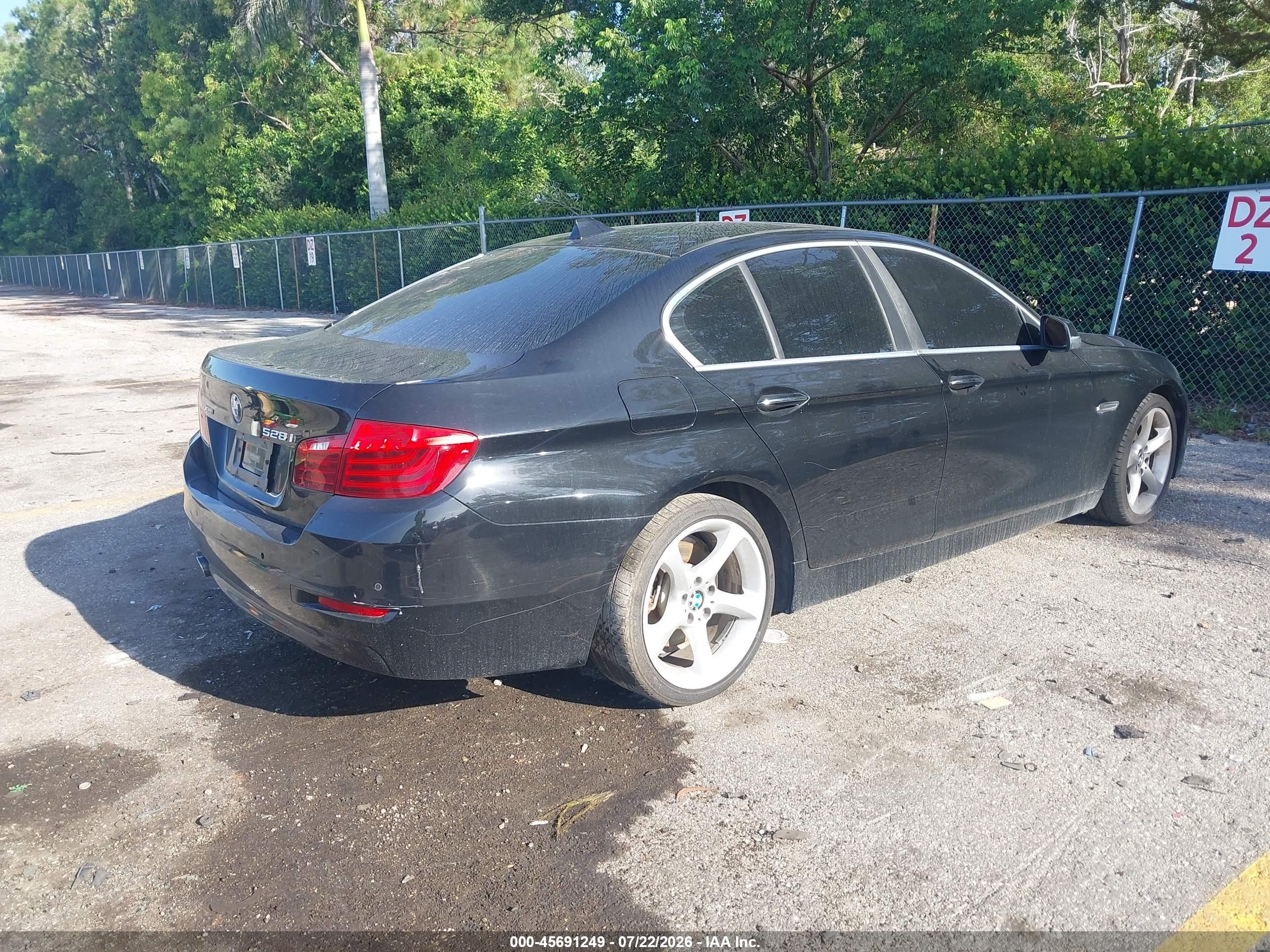2014 Bmw 528i Xdrive Black vin: WBA5A7C53ED613908