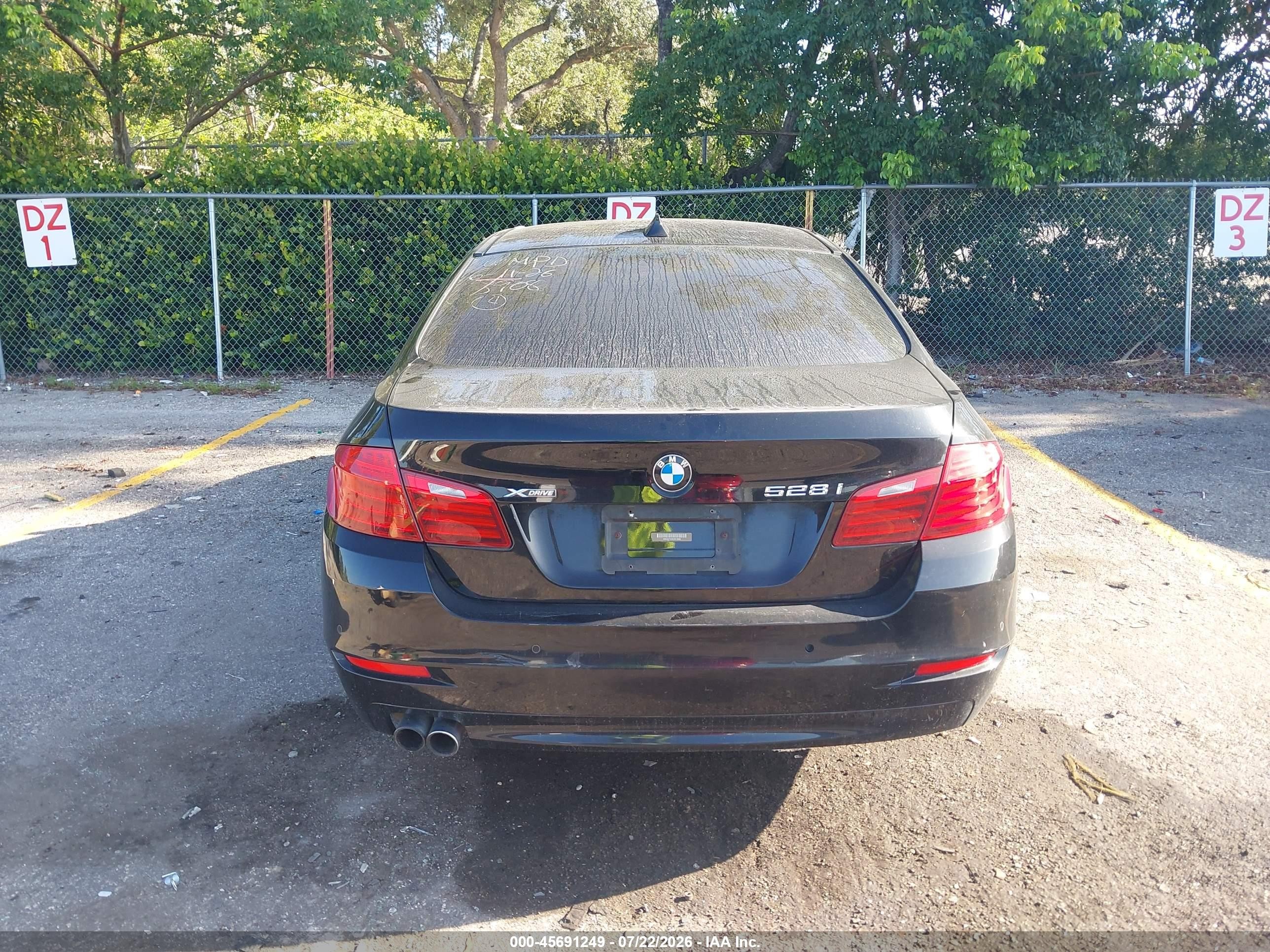 2014 Bmw 528i Xdrive Black vin: WBA5A7C53ED613908