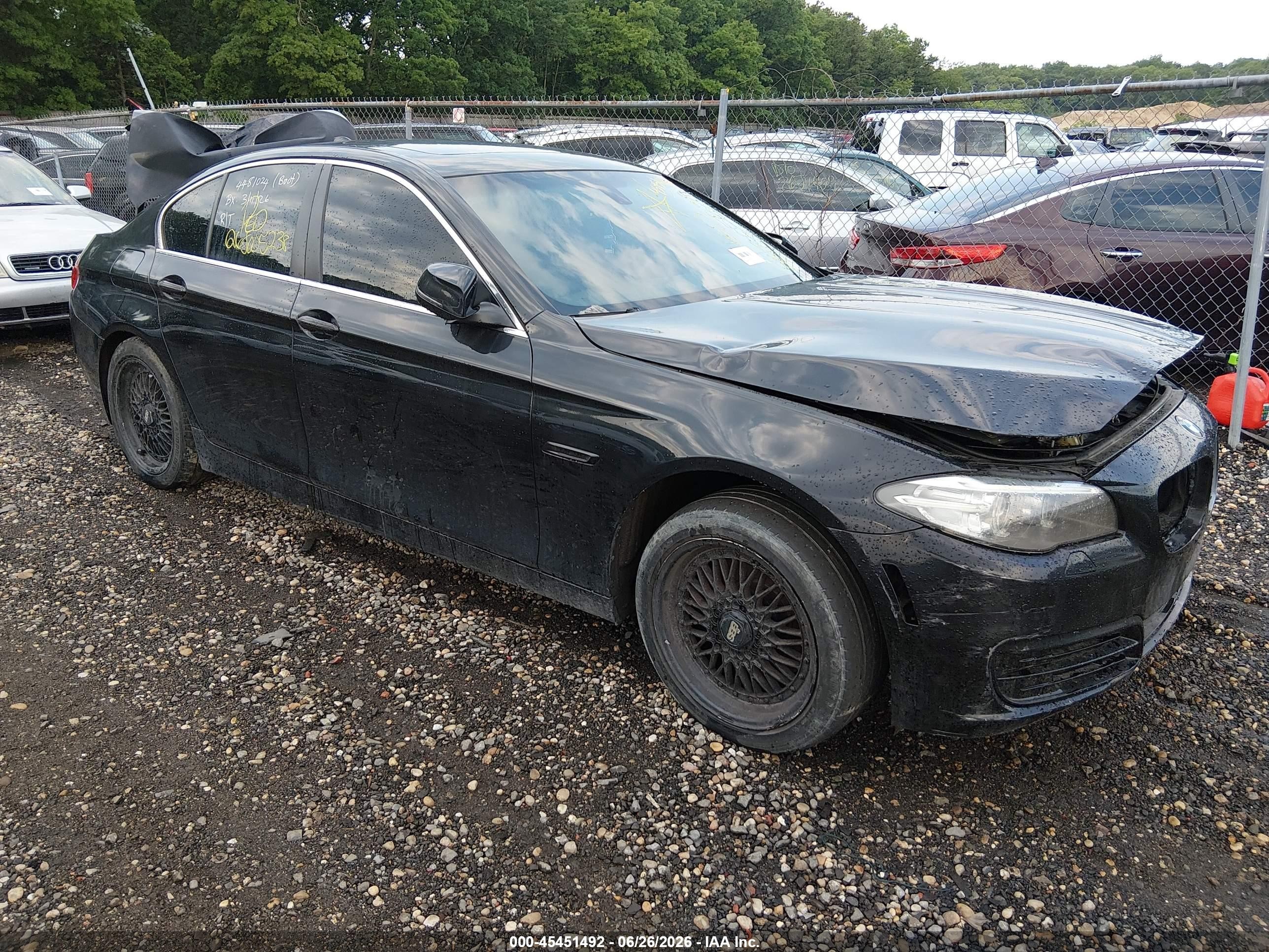 2014 Bmw 528i Xdrive Black vin: WBA5A7C54ED613271