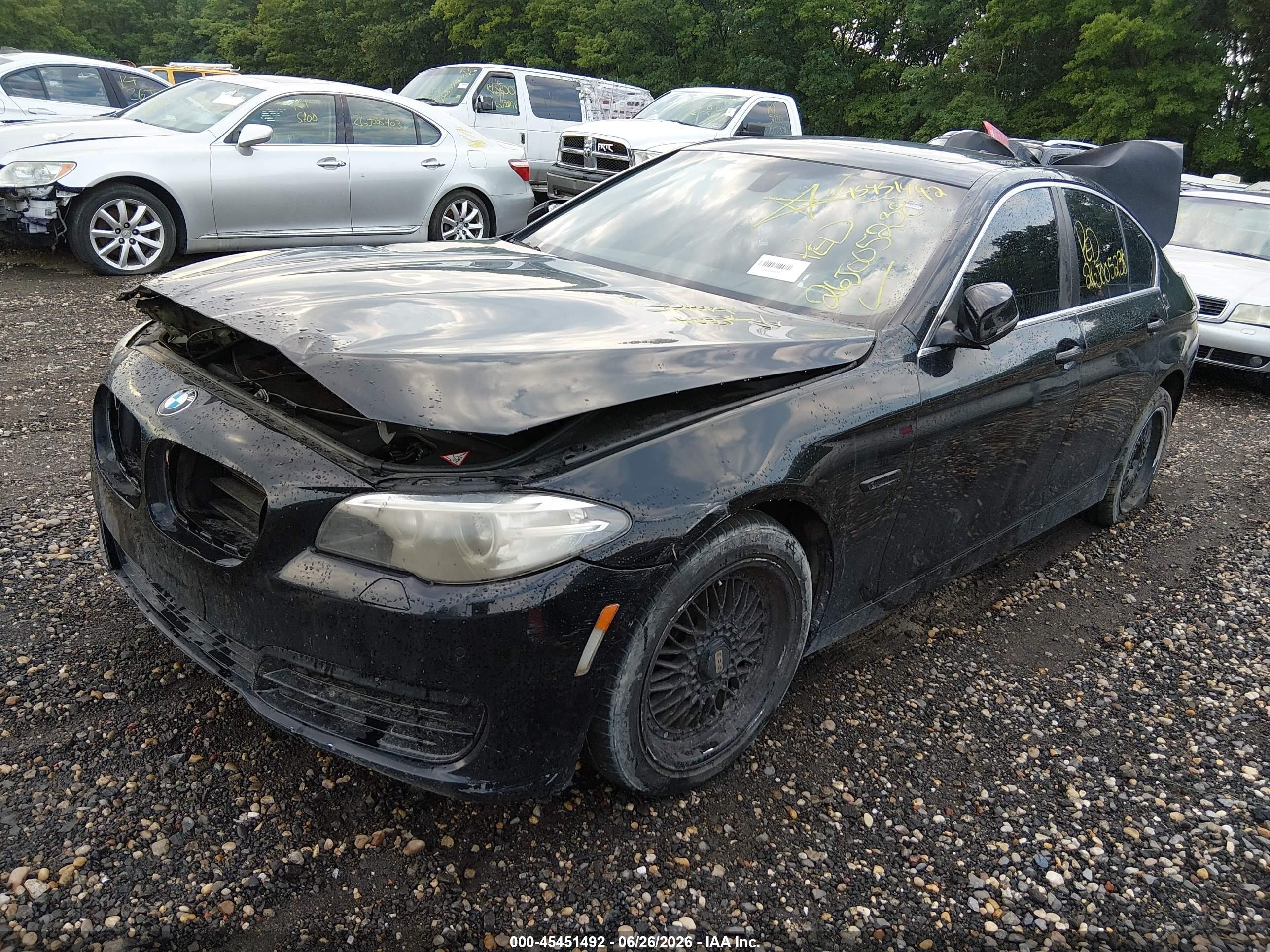 2014 Bmw 528i Xdrive Black vin: WBA5A7C54ED613271