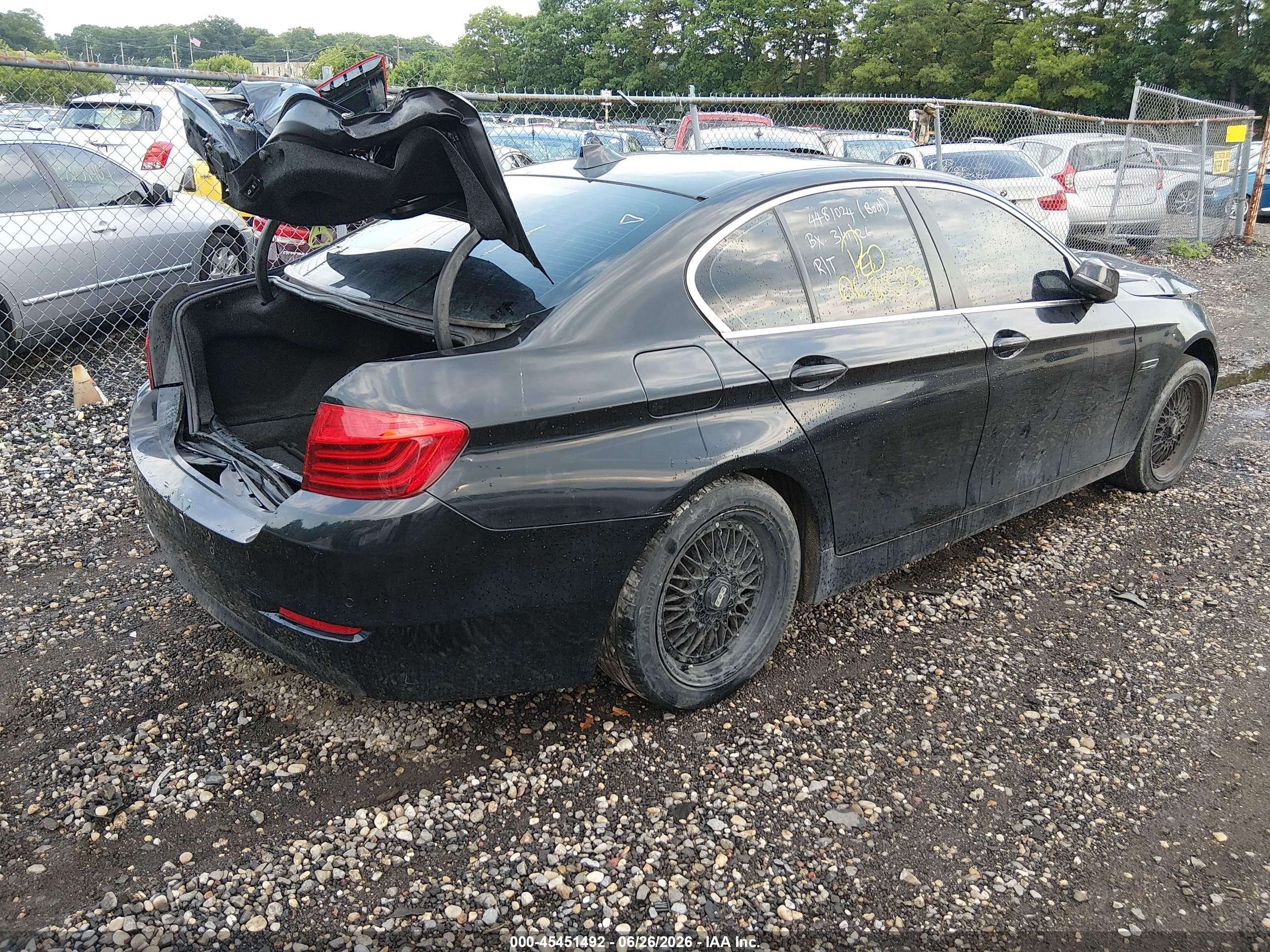 2014 Bmw 528i Xdrive Black vin: WBA5A7C54ED613271