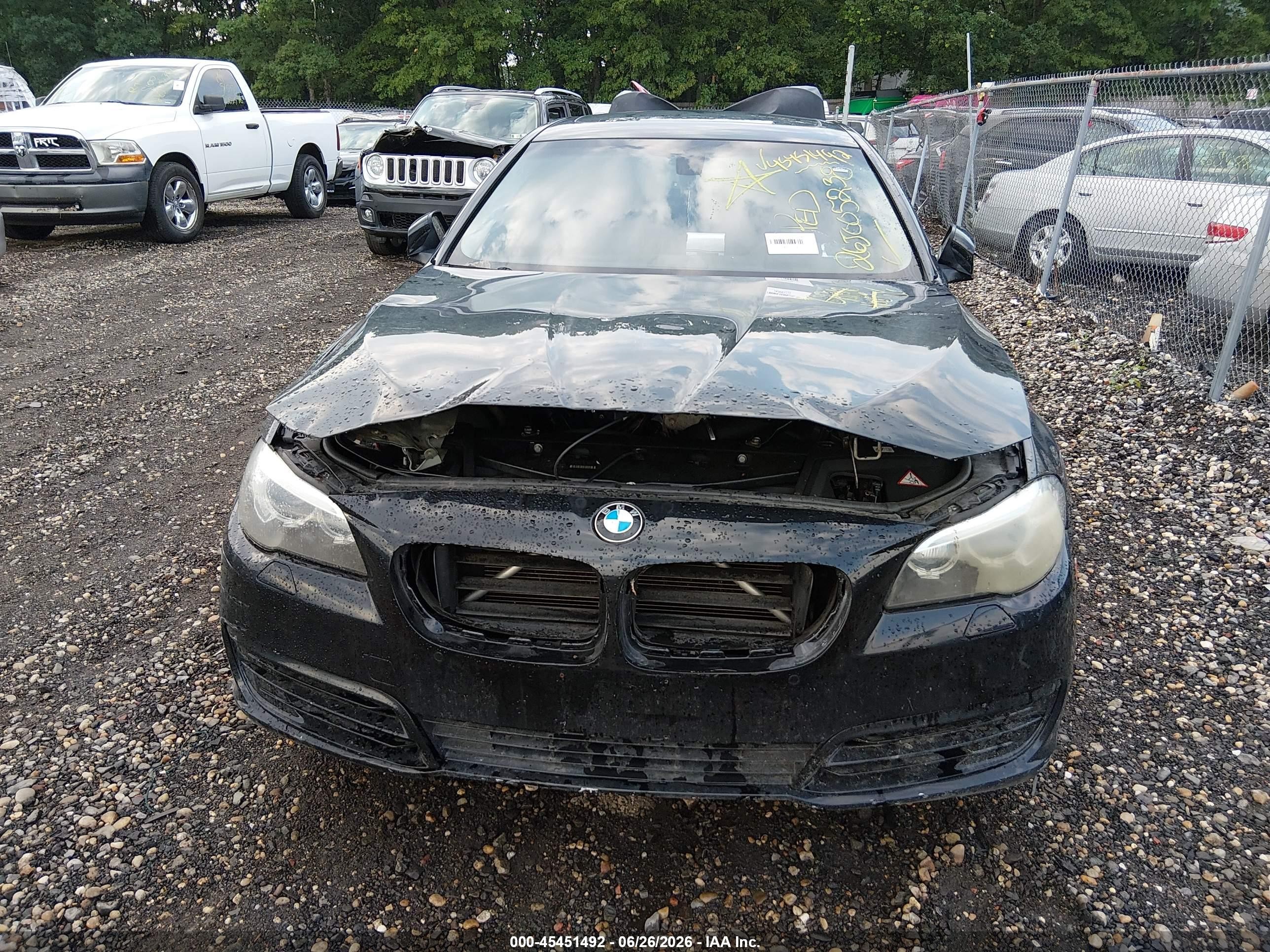 2014 Bmw 528i Xdrive Black vin: WBA5A7C54ED613271