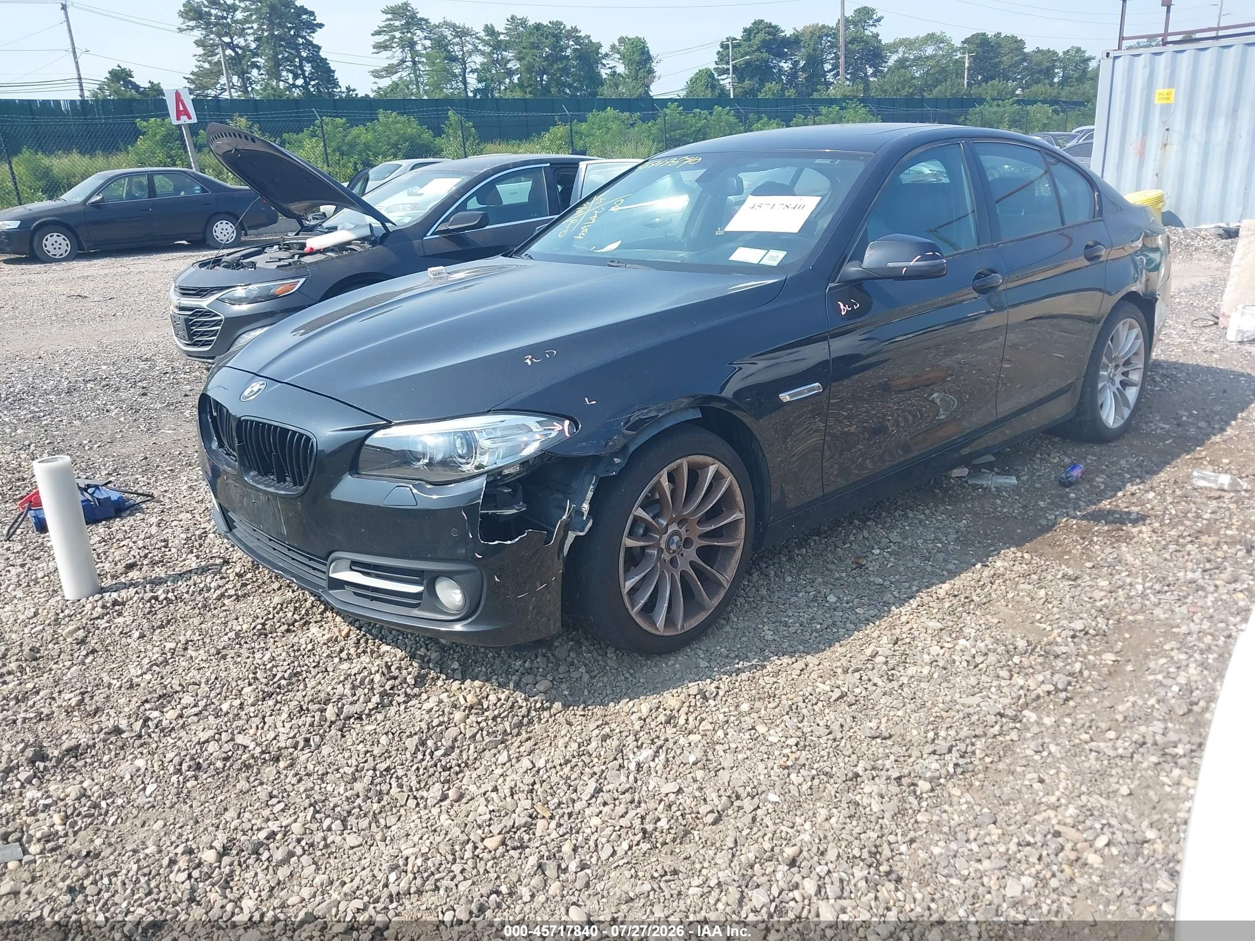 2015 Bmw 528i Xdrive Black vin: WBA5A7C54FD621906