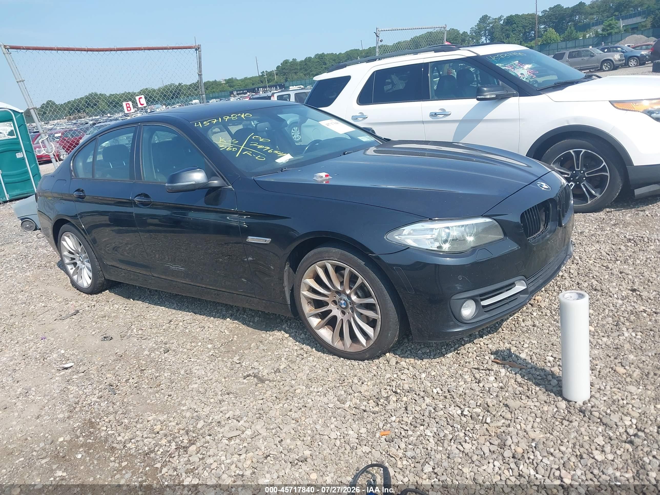 2015 Bmw 528i Xdrive Black vin: WBA5A7C54FD621906