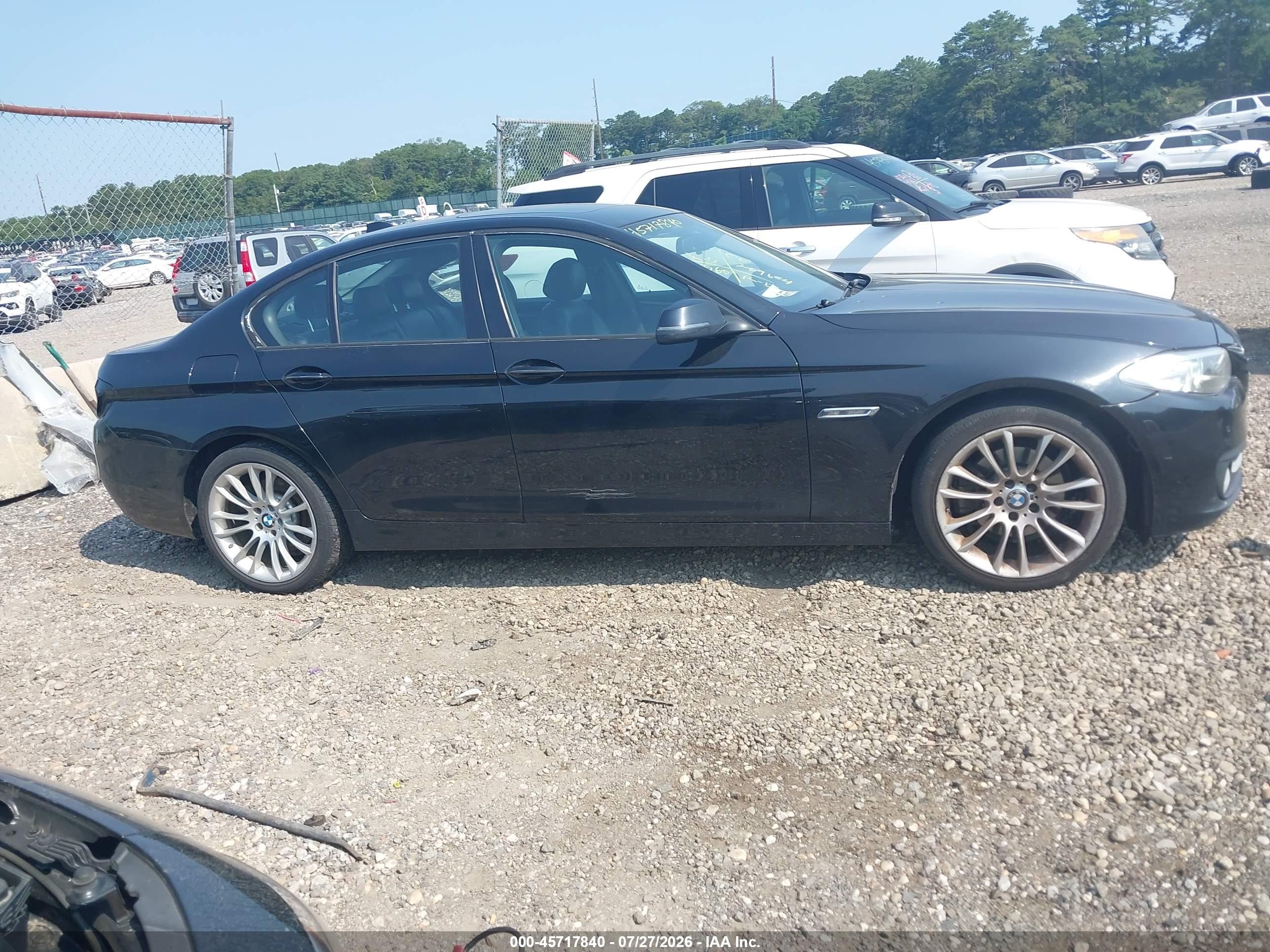 2015 Bmw 528i Xdrive Black vin: WBA5A7C54FD621906