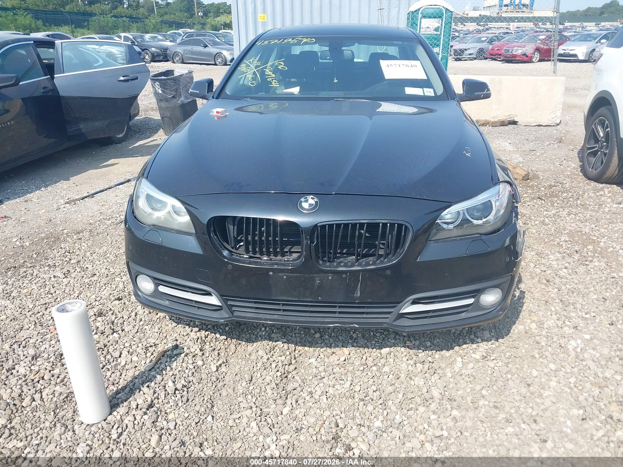 2015 Bmw 528i Xdrive Black vin: WBA5A7C54FD621906