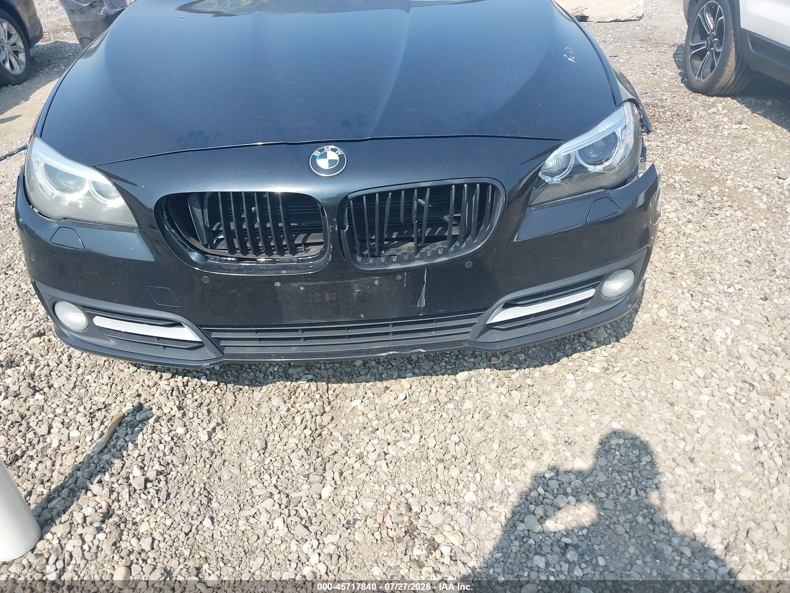 2015 Bmw 528i Xdrive Black vin: WBA5A7C54FD621906