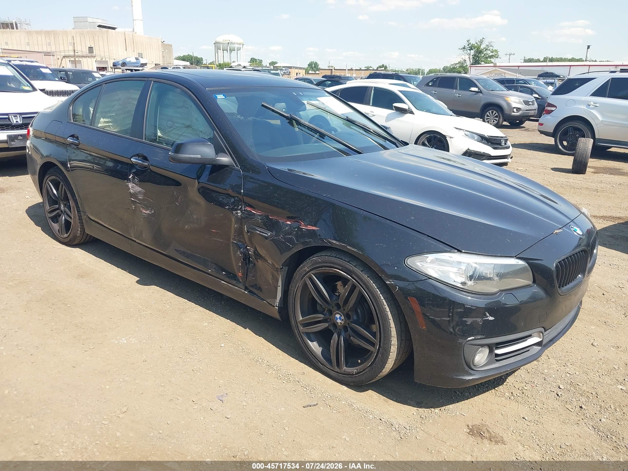 2015 Bmw 528i Xdrive Black vin: WBA5A7C54FD623560