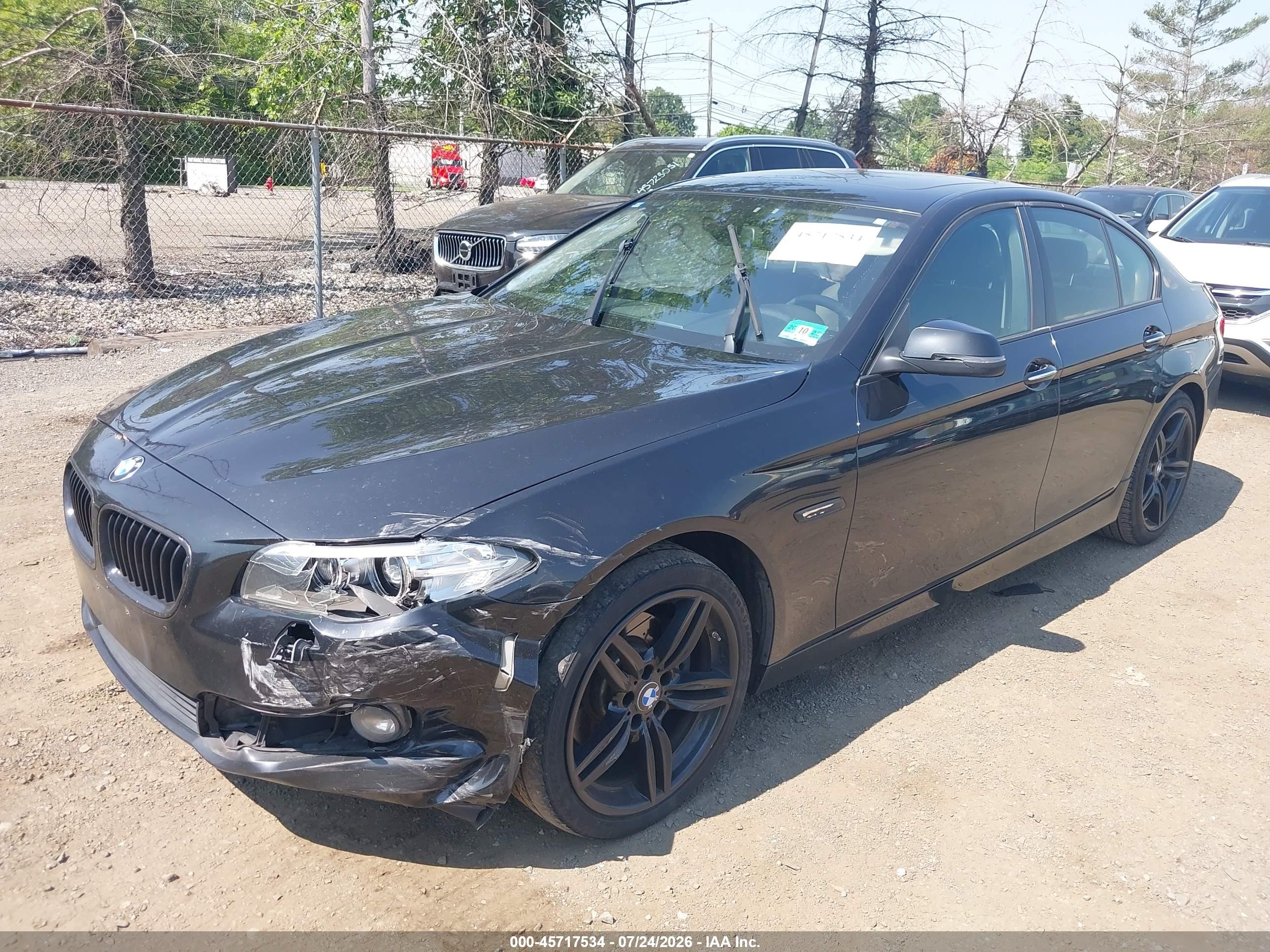 2015 Bmw 528i Xdrive Black vin: WBA5A7C54FD623560