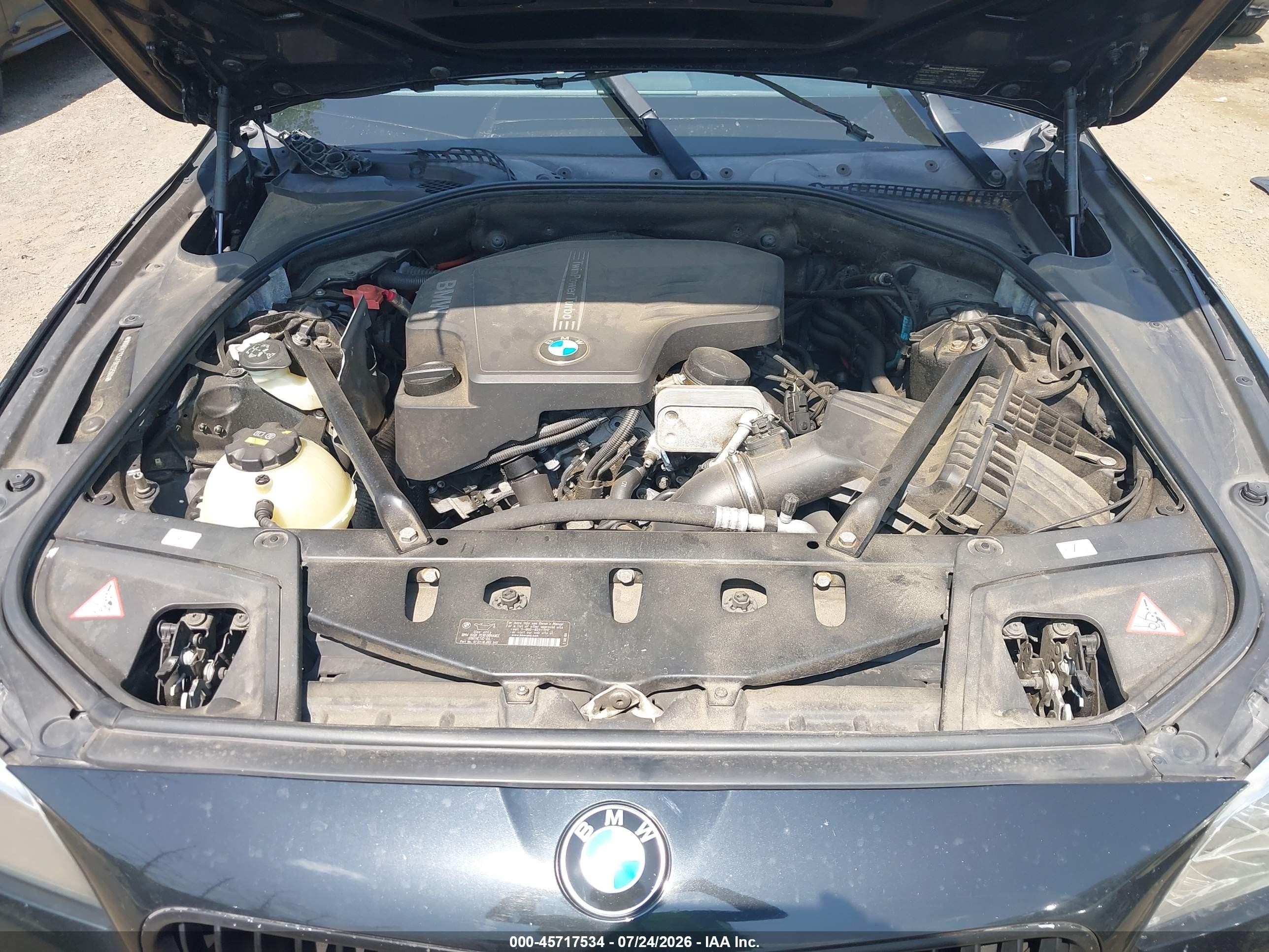 2015 Bmw 528i Xdrive Black vin: WBA5A7C54FD623560
