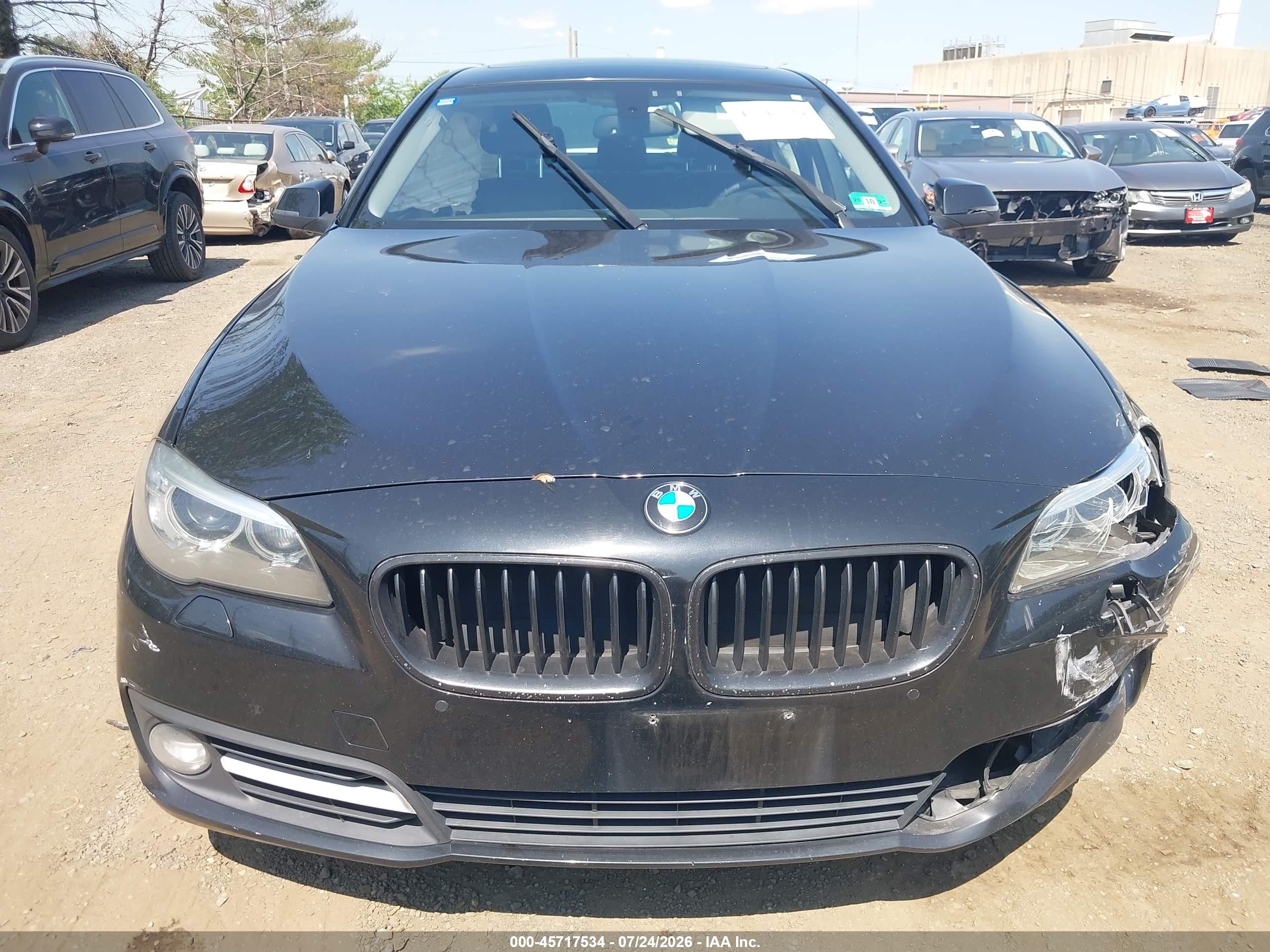 2015 Bmw 528i Xdrive Black vin: WBA5A7C54FD623560