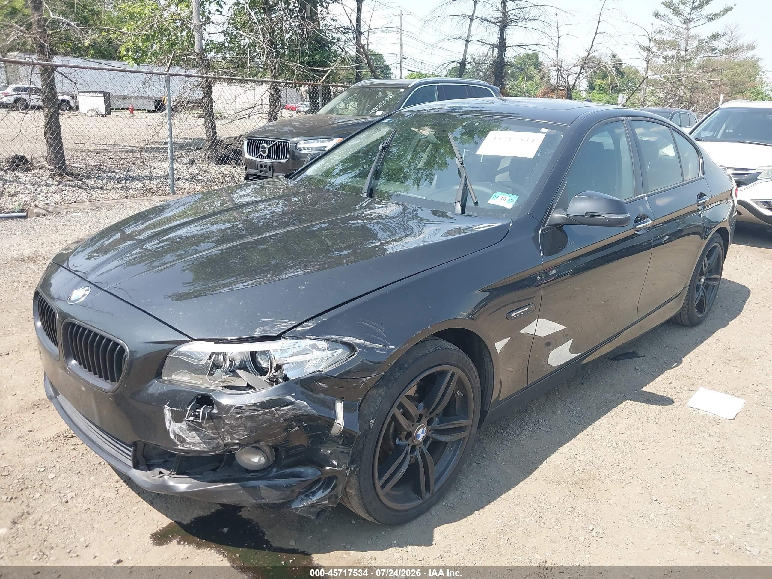 2015 Bmw 528i Xdrive Black vin: WBA5A7C54FD623560