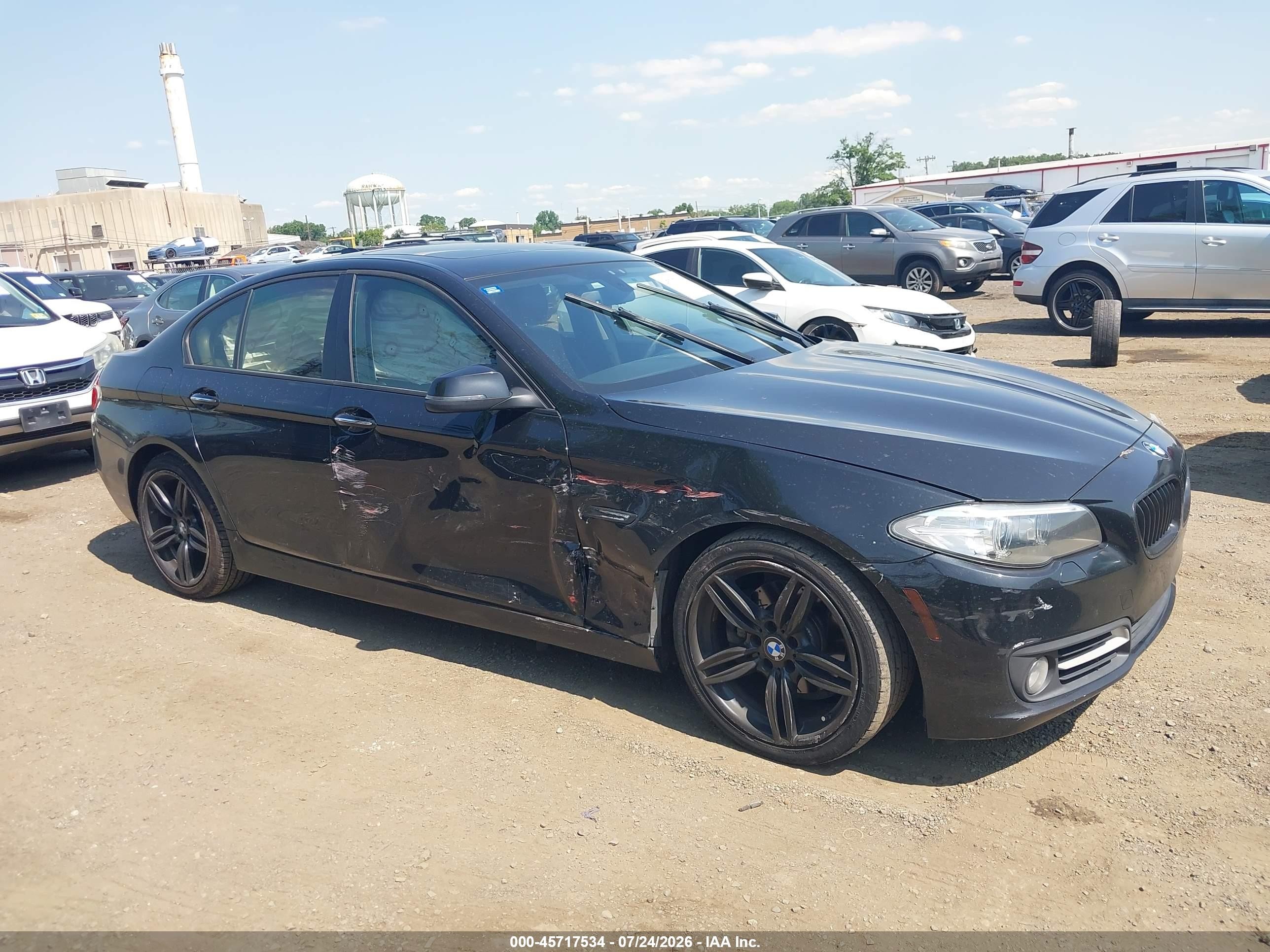 2015 Bmw 528i Xdrive Black vin: WBA5A7C54FD623560