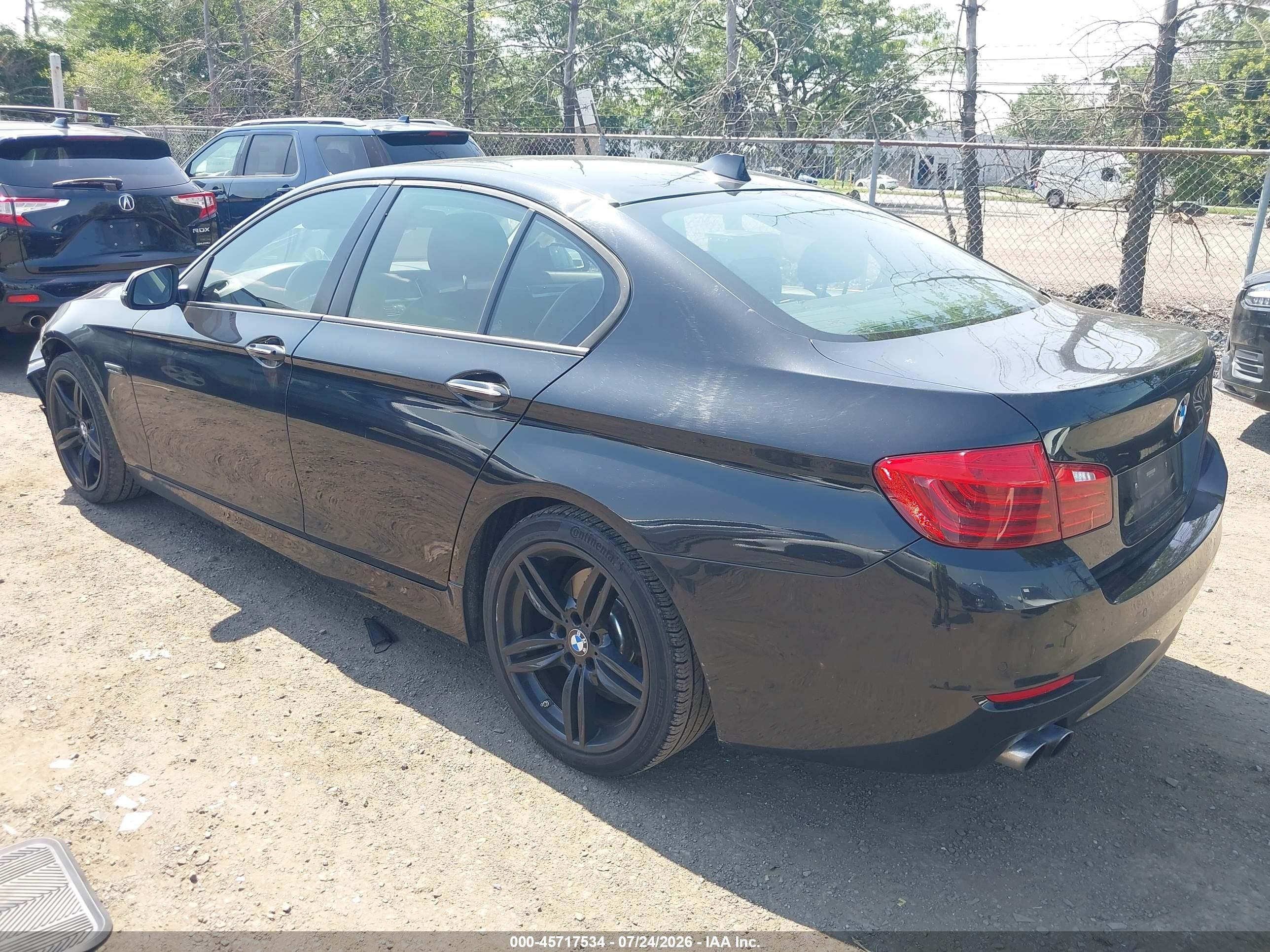 2015 Bmw 528i Xdrive Black vin: WBA5A7C54FD623560
