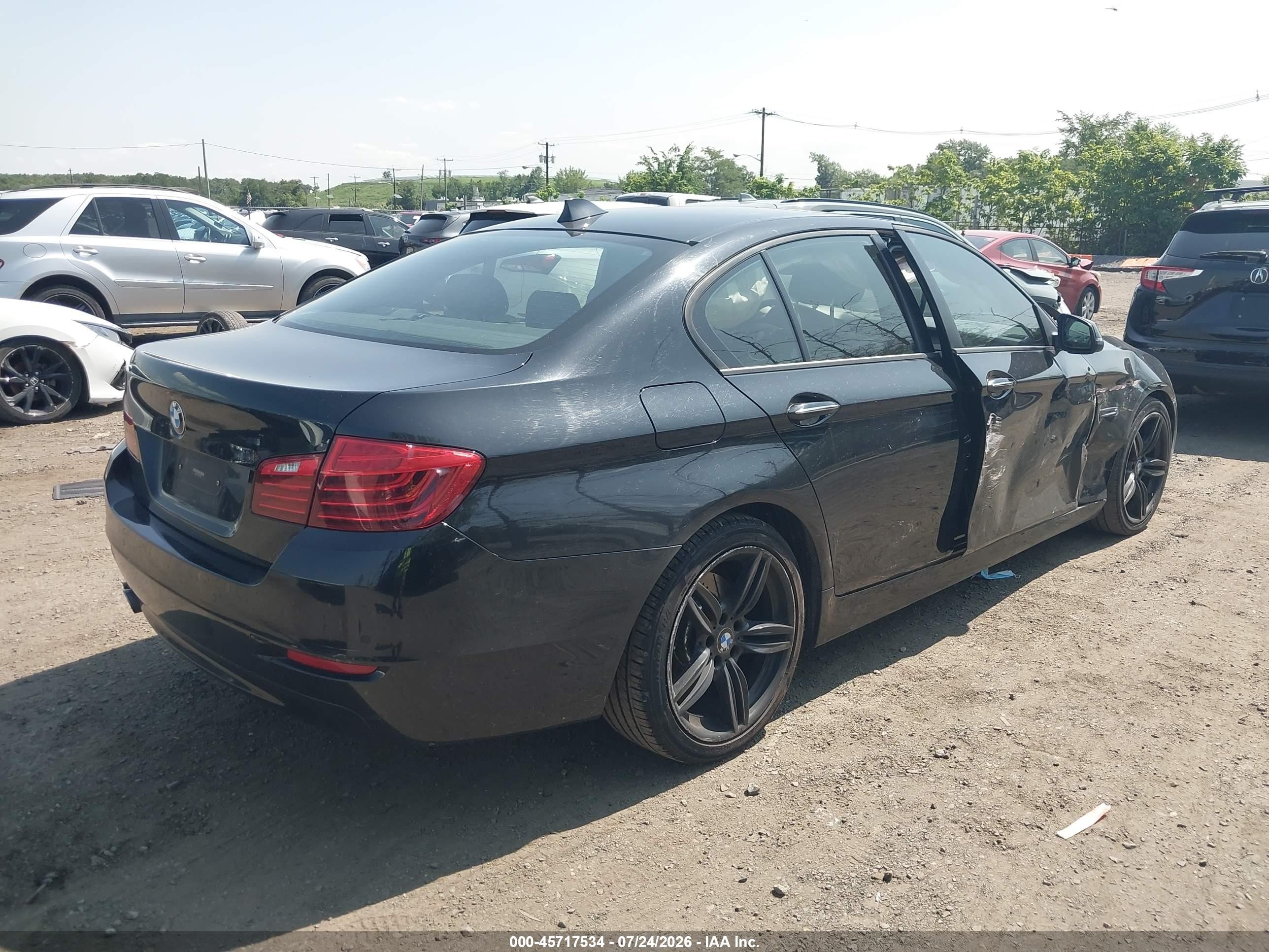 2015 Bmw 528i Xdrive Black vin: WBA5A7C54FD623560